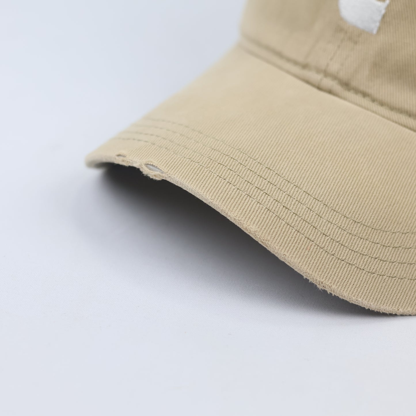 Carhartt Work In Progress Beige Cotton Thrifted Cap - Pre-Loved Distressed Style
