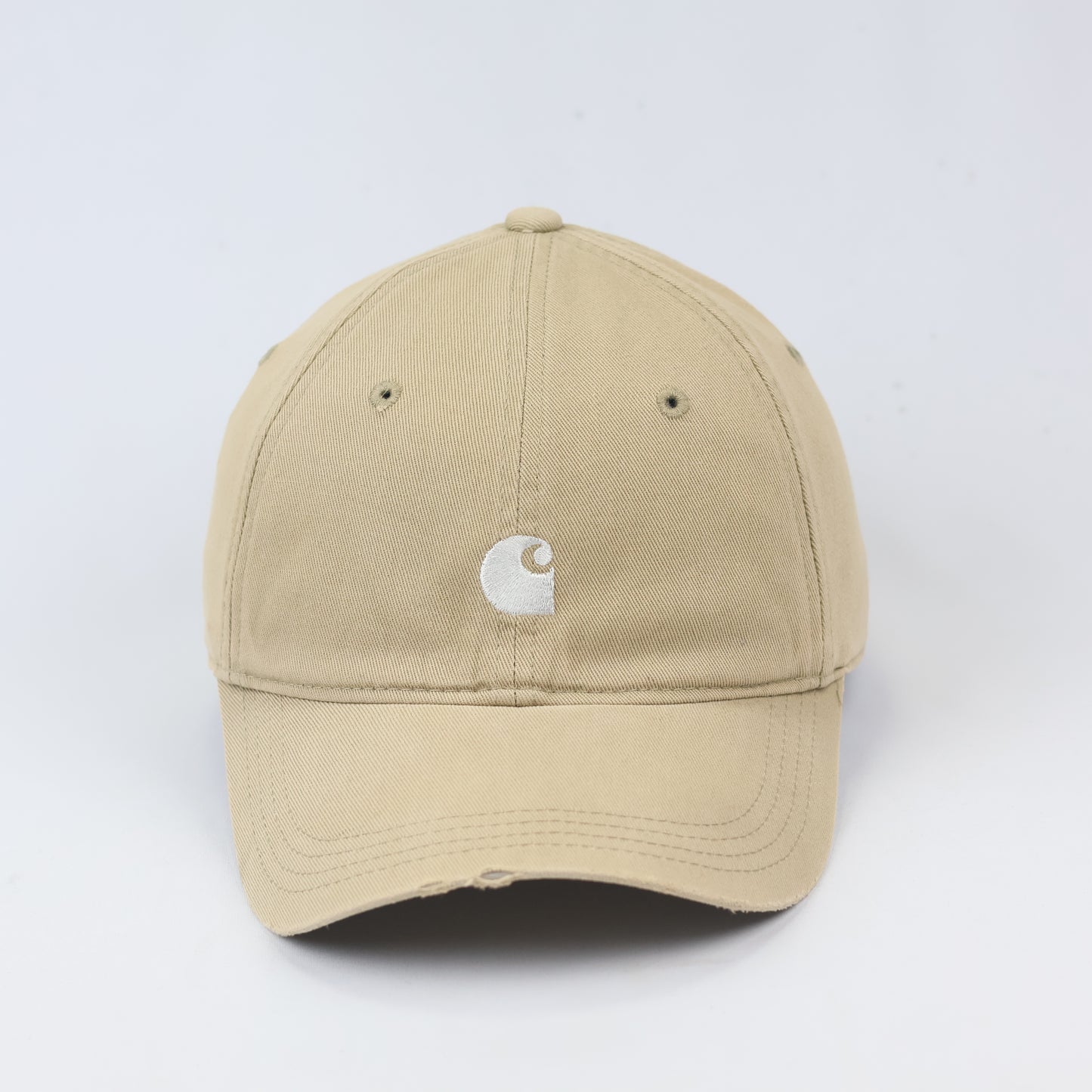 Carhartt Work In Progress Beige Cotton Thrifted Cap - Pre-Loved Distressed Style