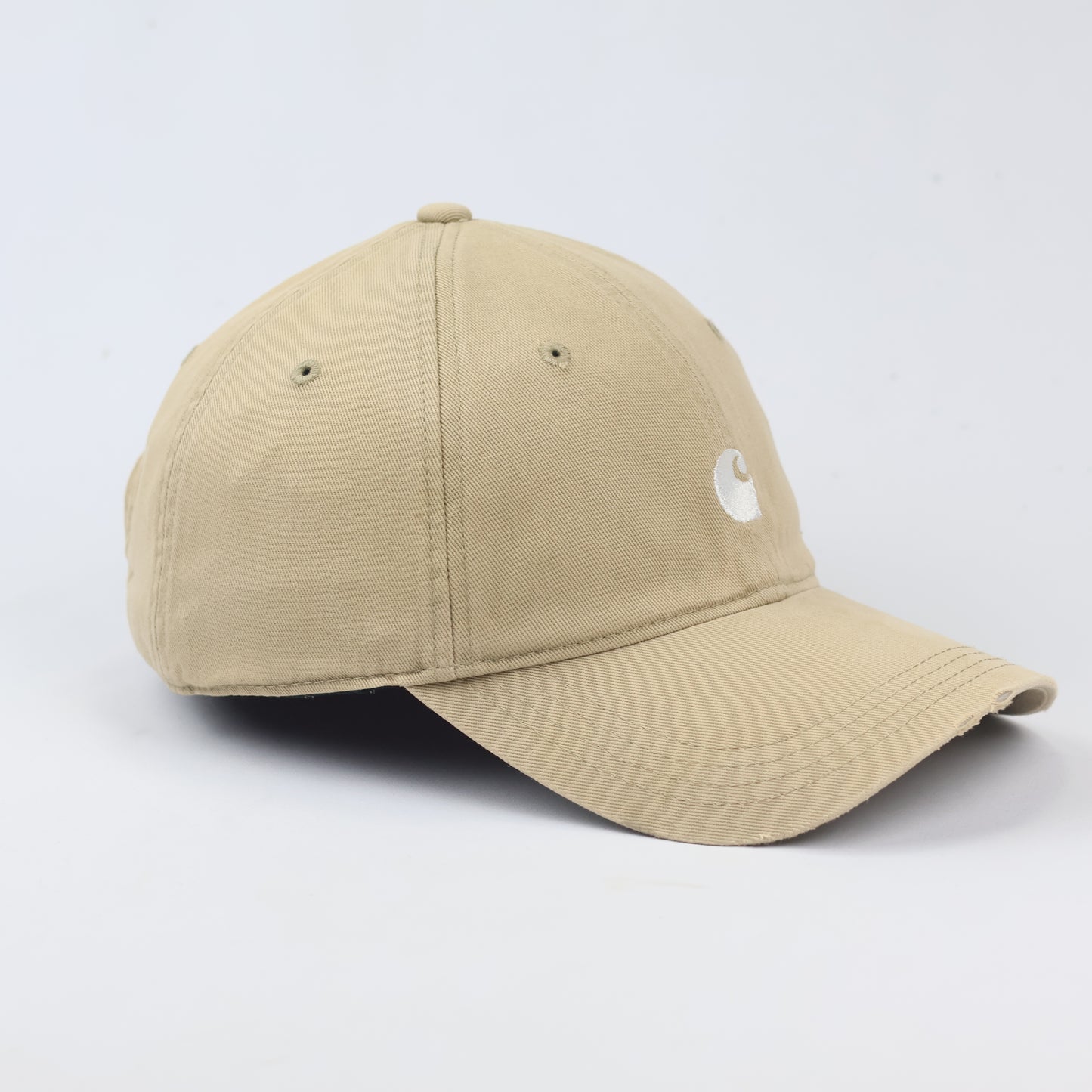 Carhartt Work In Progress Beige Cotton Thrifted Cap - Pre-Loved Distressed Style