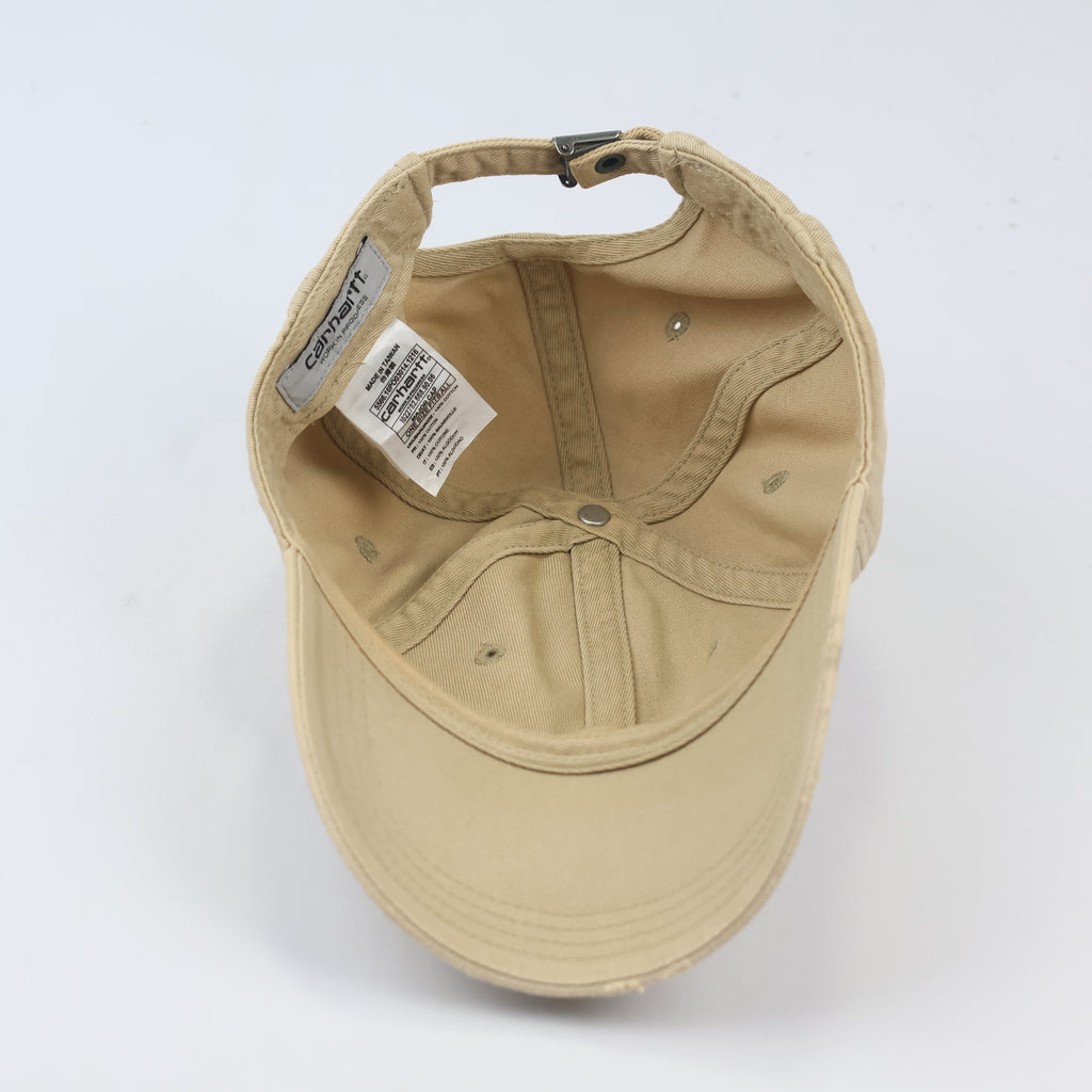 Carhartt Work In Progress Beige Cotton Thrifted Cap - Pre-Loved Distressed Style