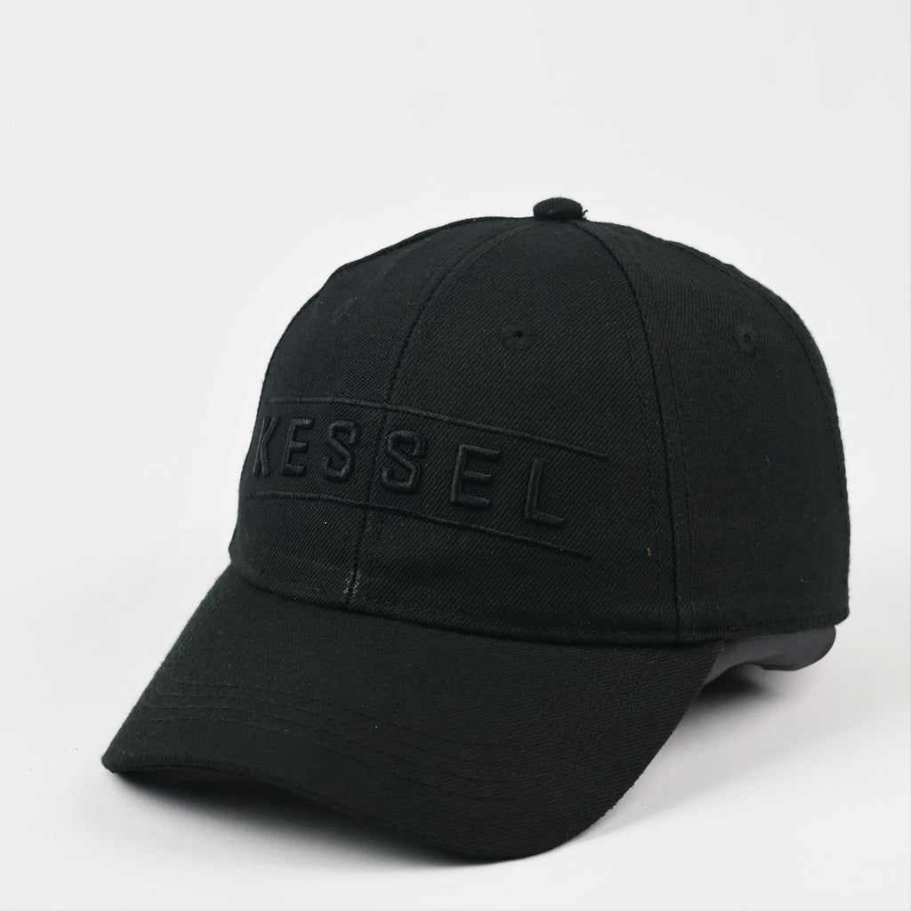 Kessel Embroidered Logo Snapback - Black Wool Blend Streetwear Hat