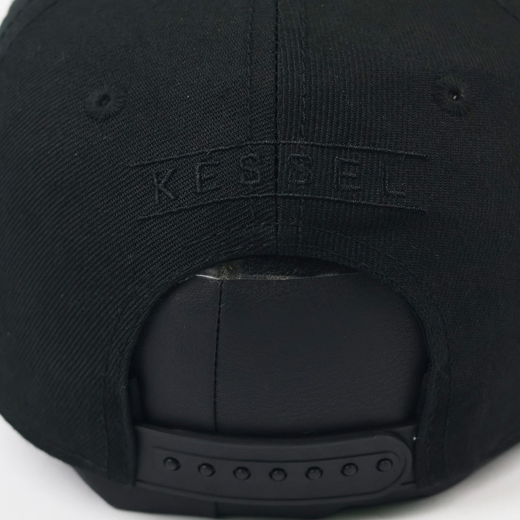 Kessel Embroidered Logo Snapback - Black Wool Blend Streetwear Hat