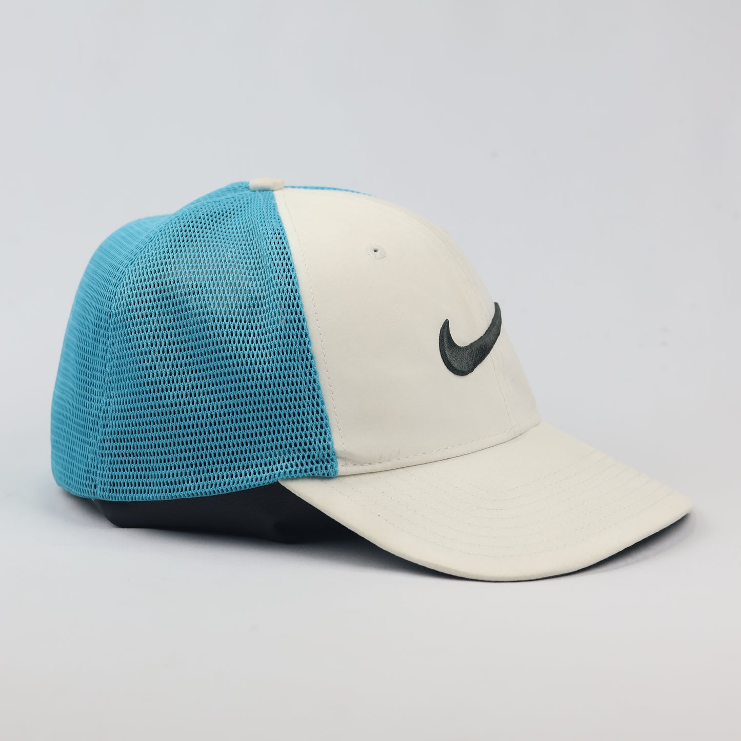 Nike Golf "Championship Athletes" Two-Tone Mesh Thrifted Cap - White & Teal