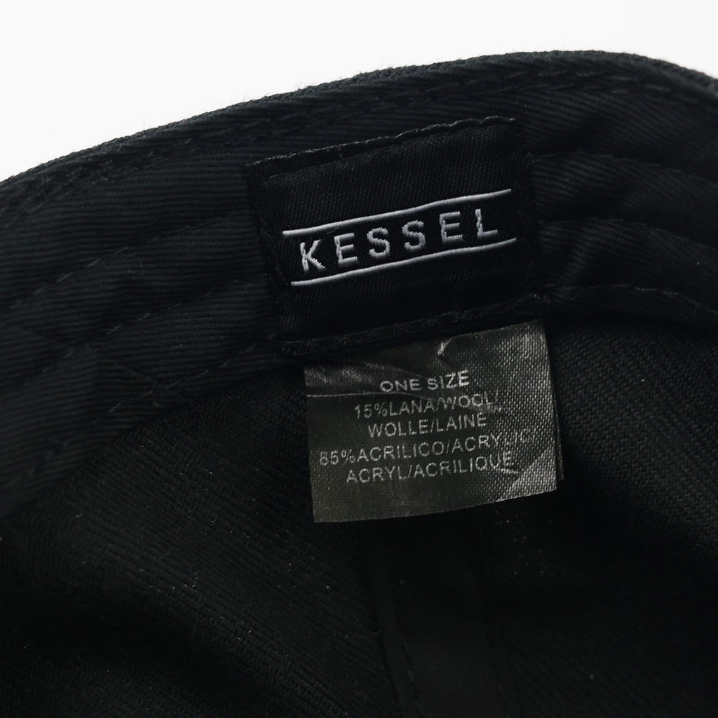 Kessel Embroidered Logo Snapback - Black Wool Blend Streetwear Hat