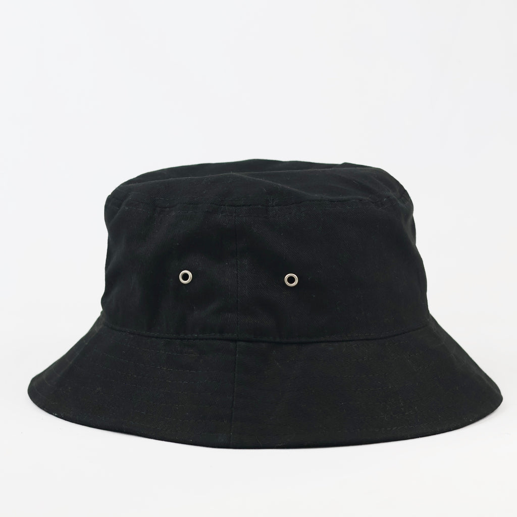Retro Pepsi Cola Logo Bucket Hat - Classic Black Festival Rave Cap