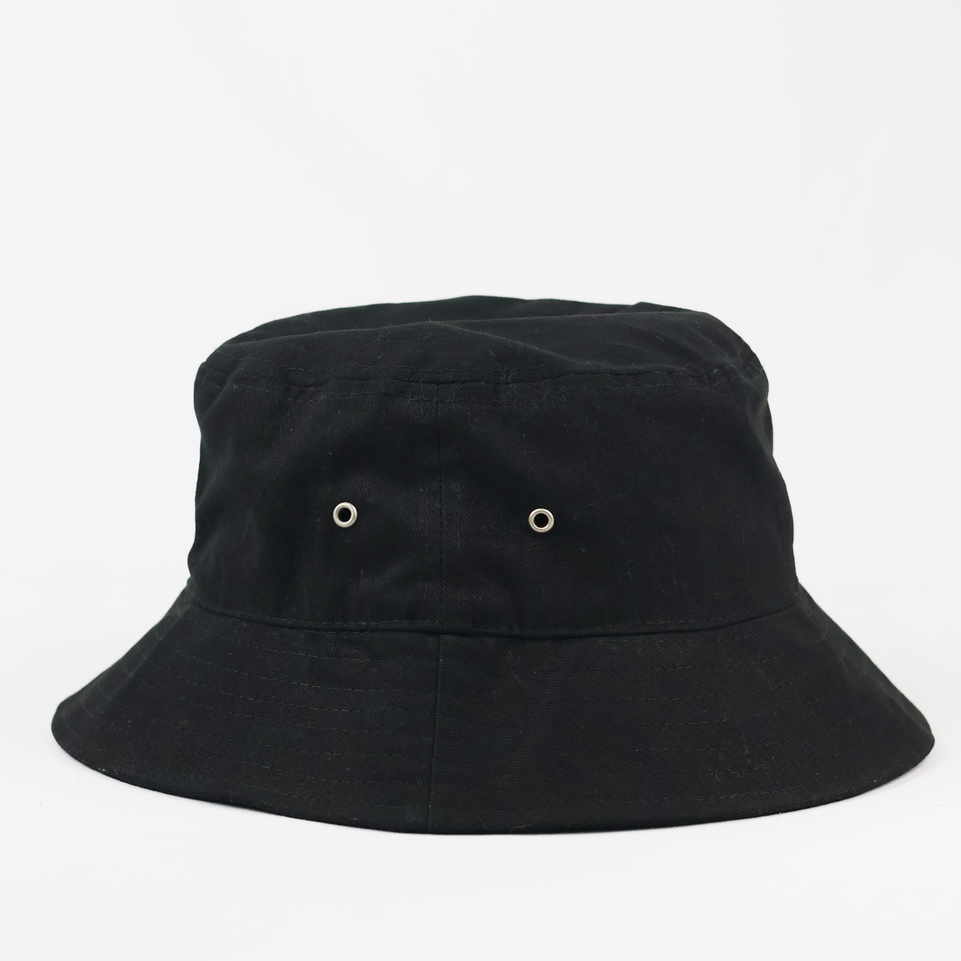 Retro Pepsi Cola Logo Bucket Hat - Classic Black Festival Rave Cap