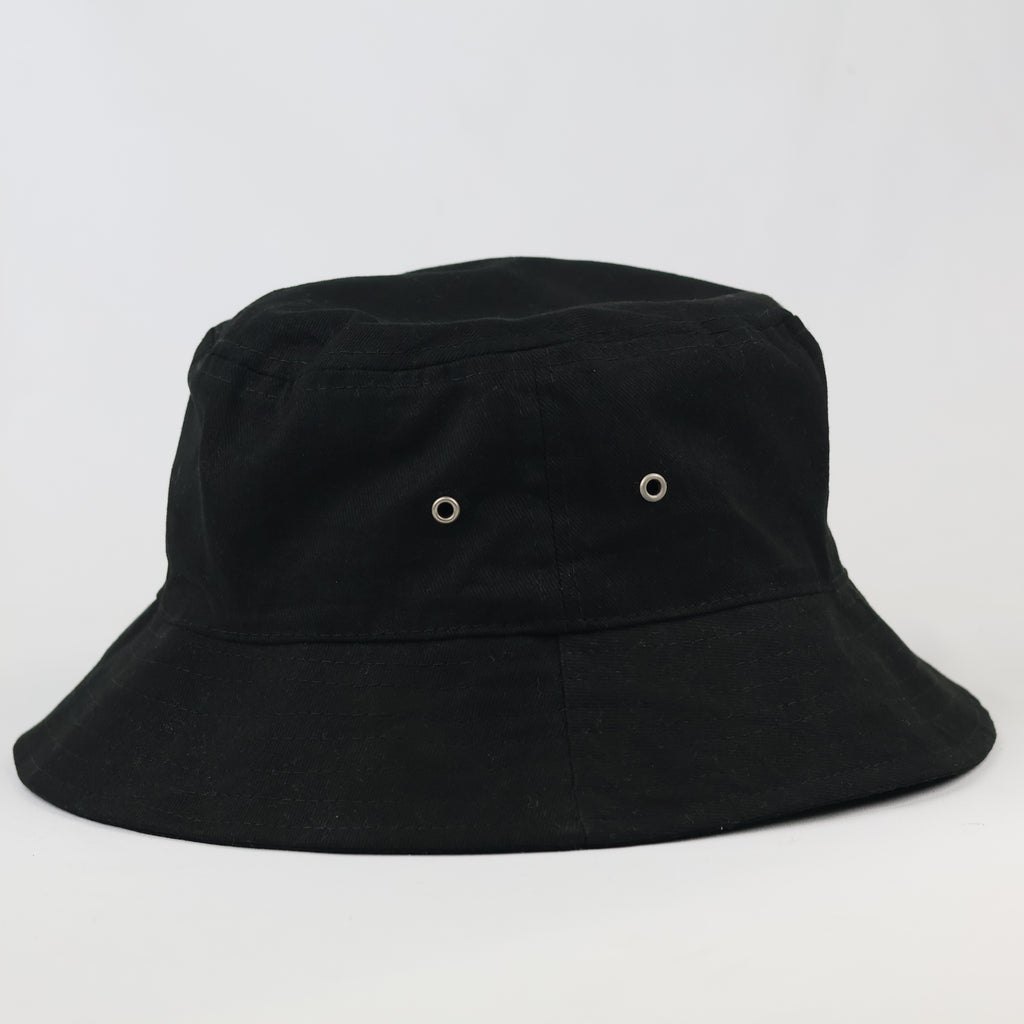 Retro Pepsi Cola Logo Bucket Hat - Classic Black Festival Rave Cap