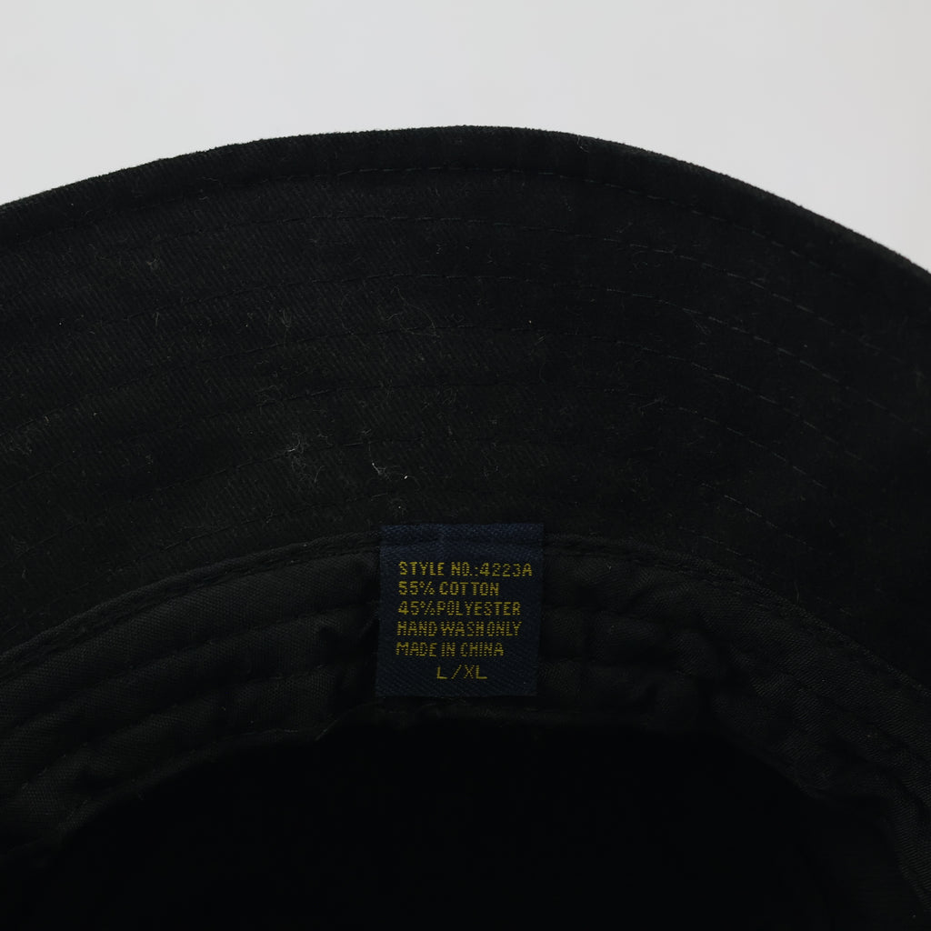 Retro Pepsi Cola Logo Bucket Hat - Classic Black Festival Rave Cap