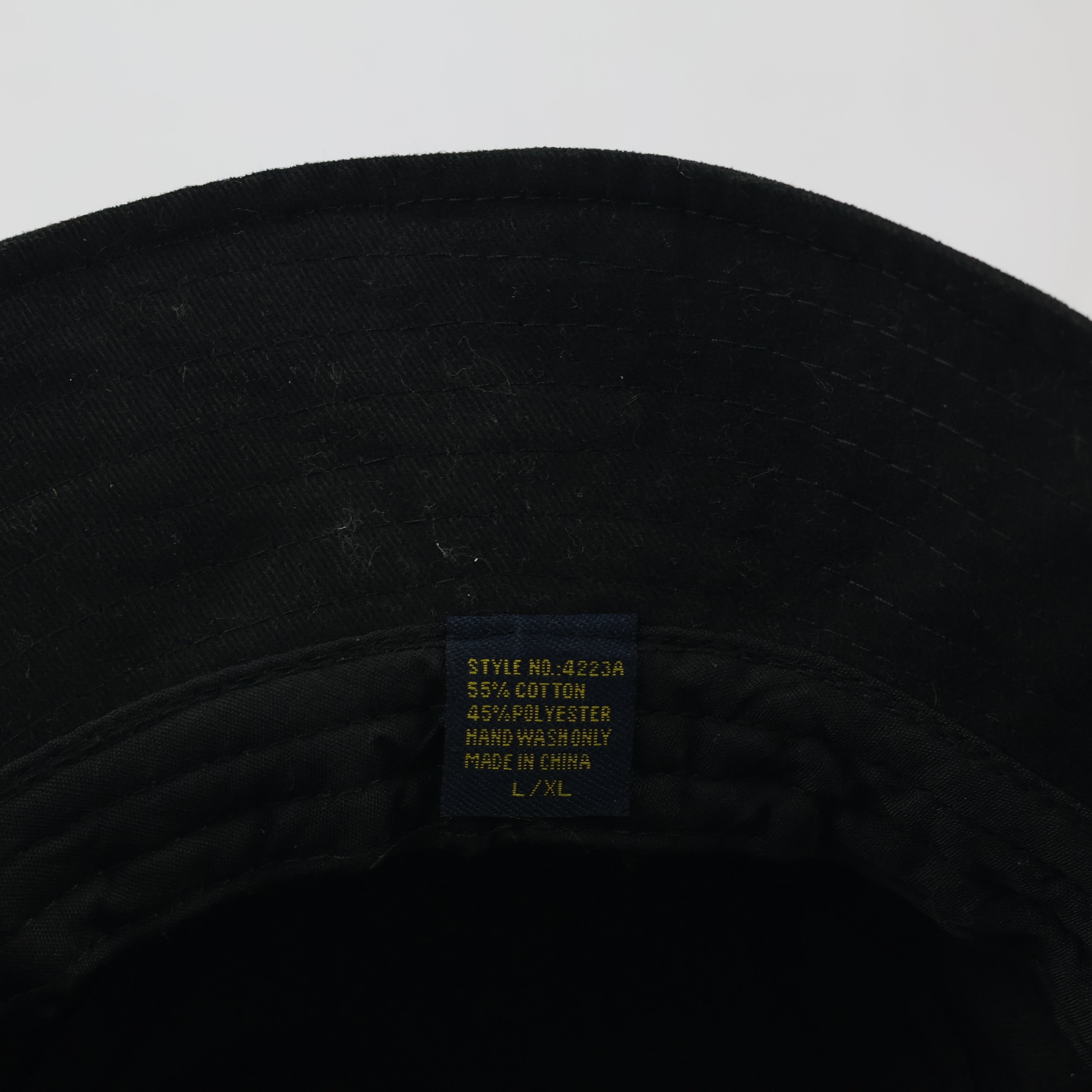 Retro Pepsi Cola Logo Bucket Hat - Classic Black Festival Rave Cap