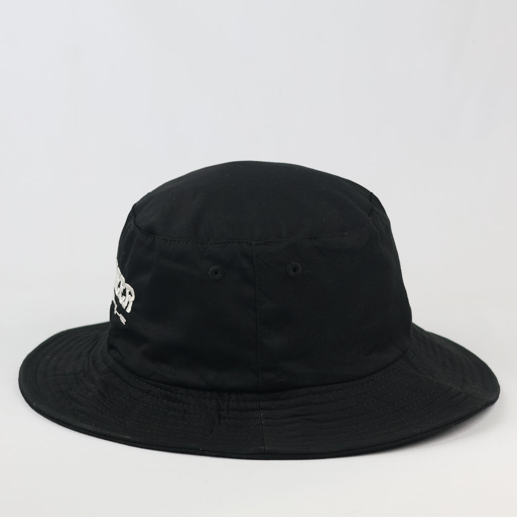 Retro Pioneer Brewing Company Casual Bucket Hat | Thrifted Black Cap 58-59cm