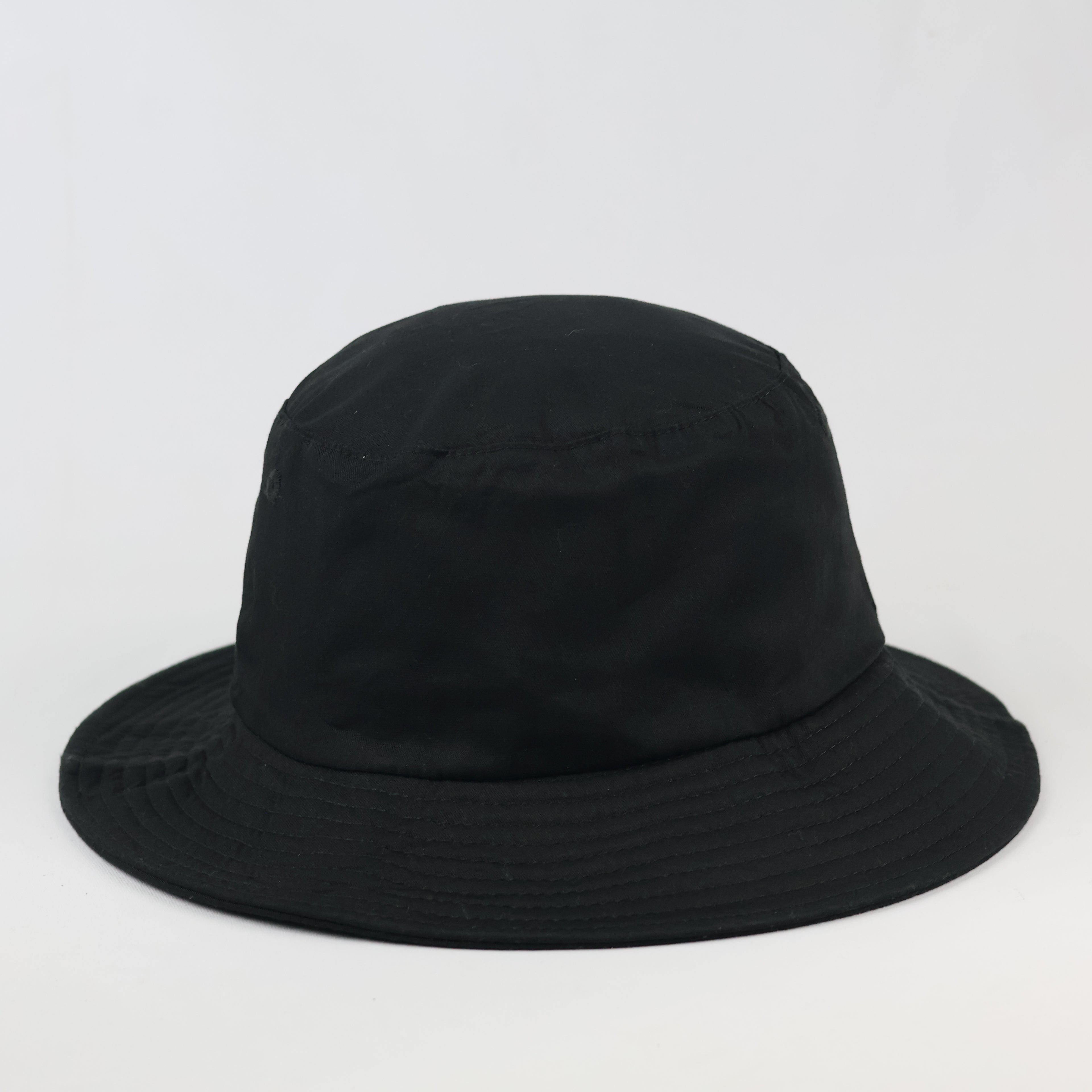 Retro Pioneer Brewing Company Casual Bucket Hat | Thrifted Black Cap 58-59cm