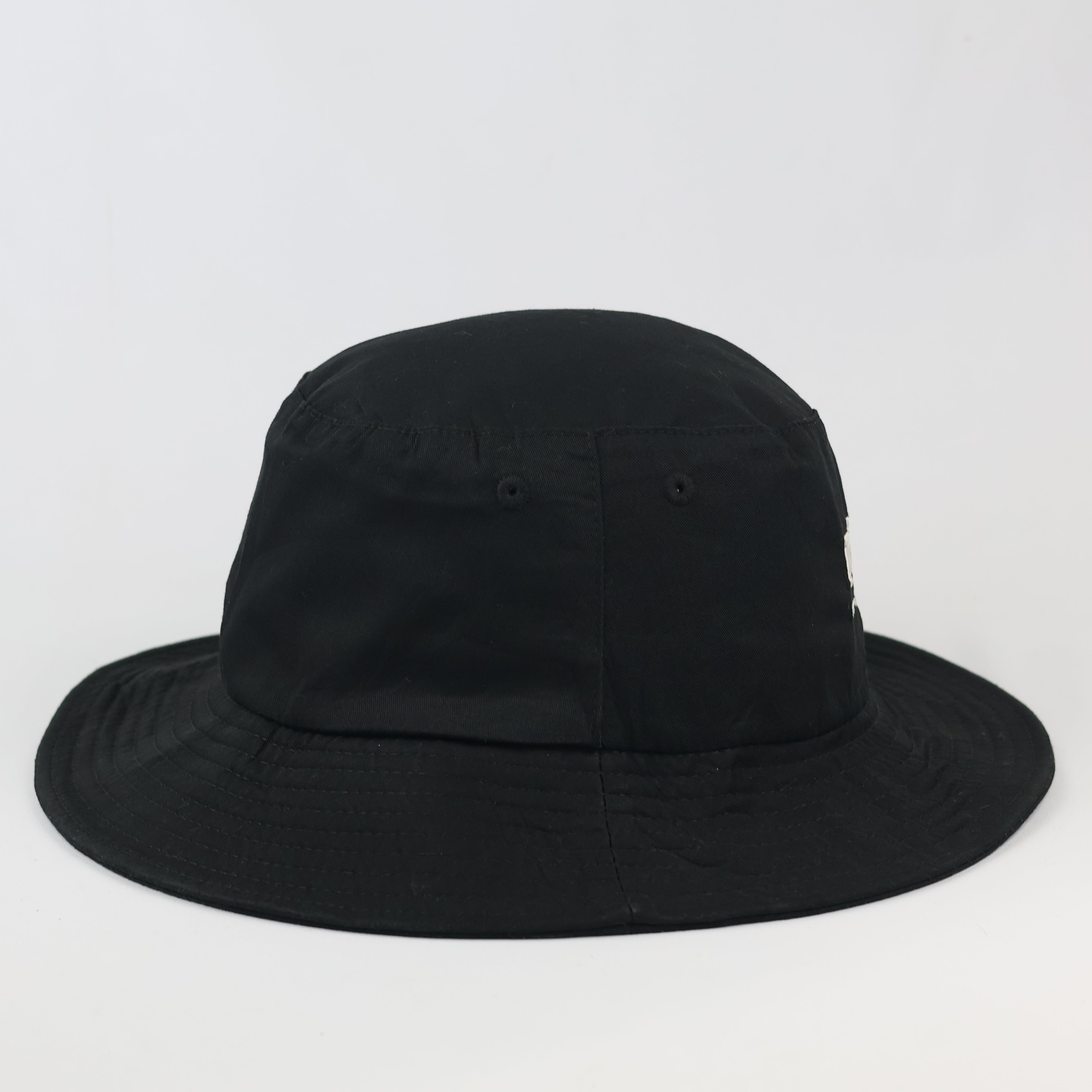 Retro Pioneer Brewing Company Casual Bucket Hat | Thrifted Black Cap 58-59cm