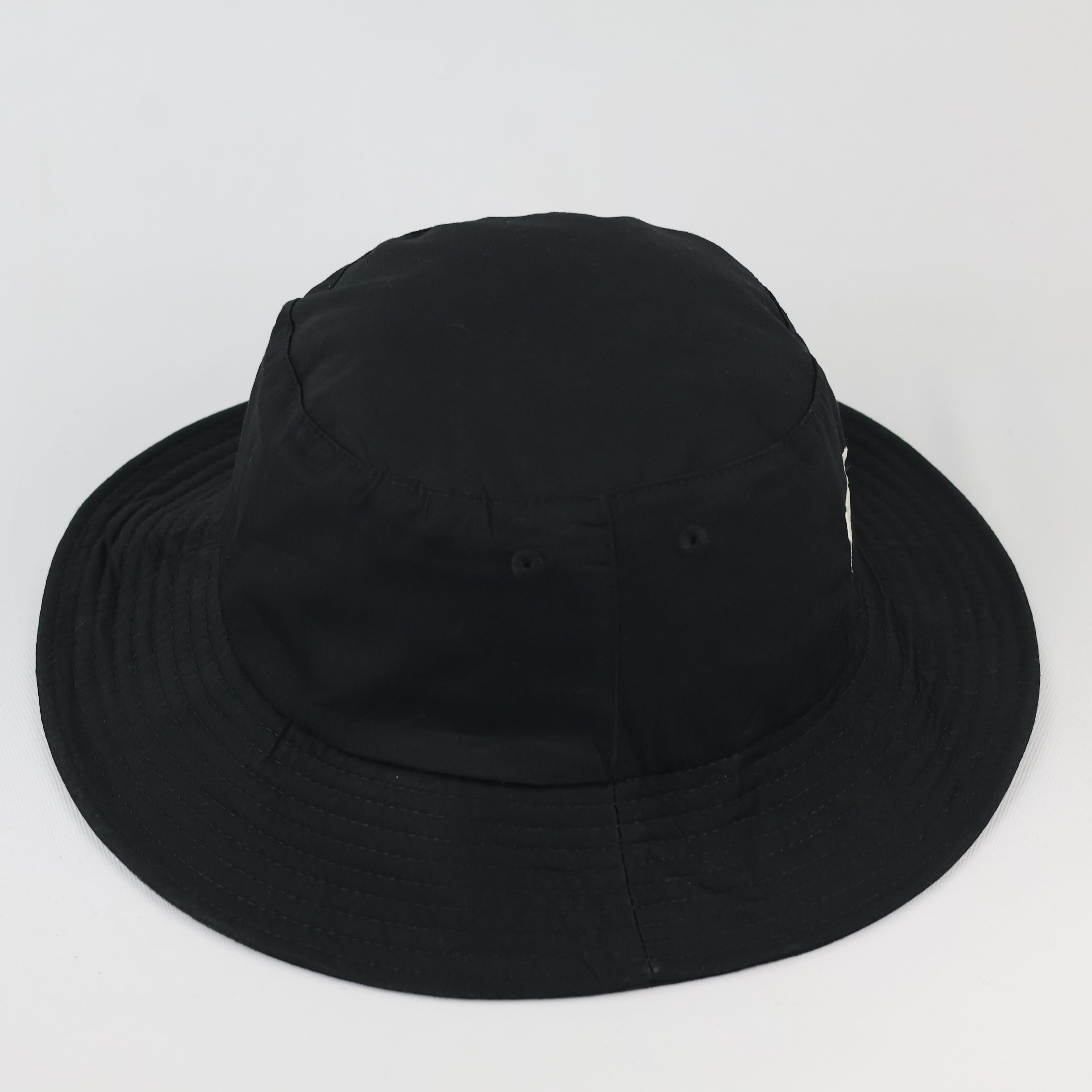 Retro Pioneer Brewing Company Casual Bucket Hat | Thrifted Black Cap 58-59cm