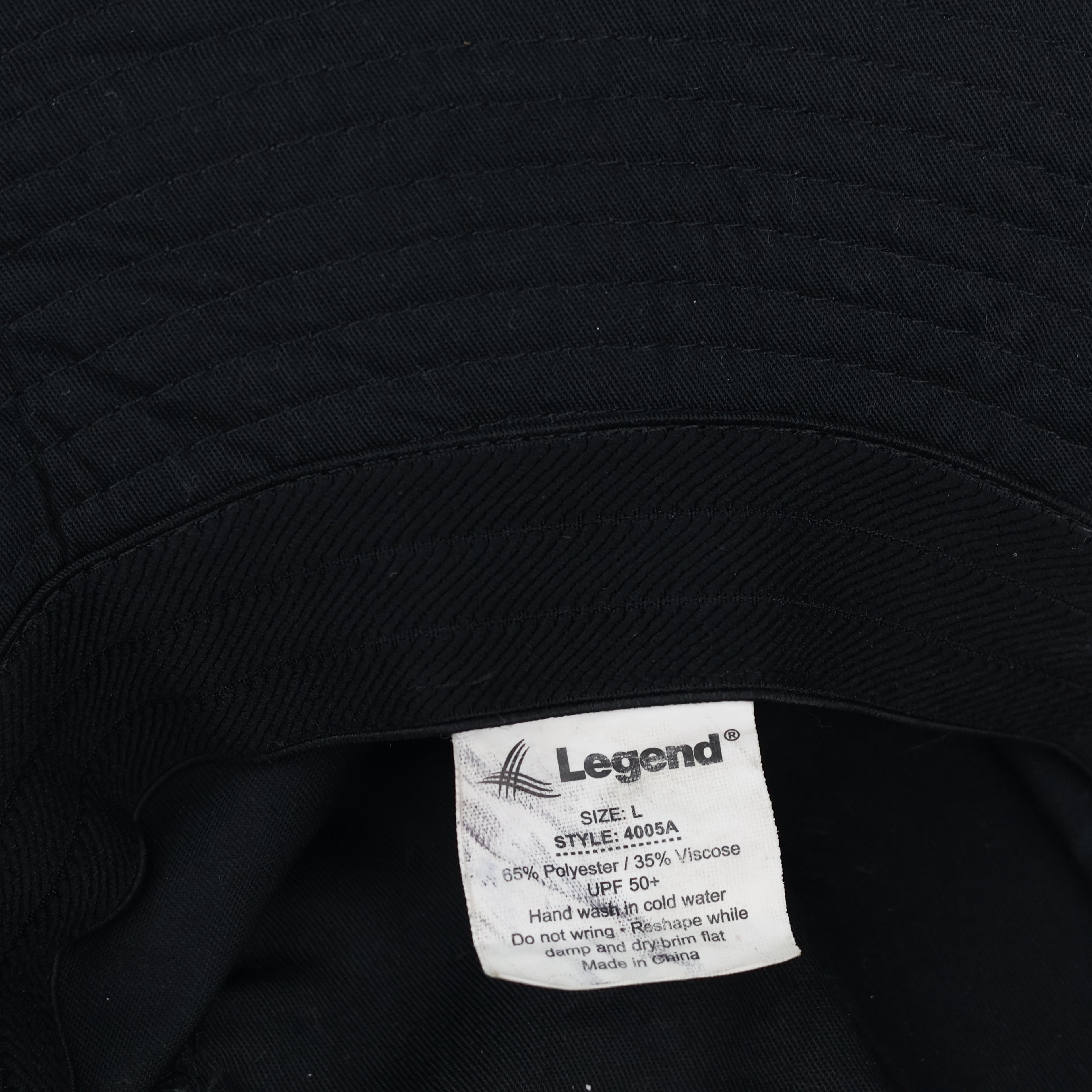 Retro Pioneer Brewing Company Casual Bucket Hat | Thrifted Black Cap 58-59cm