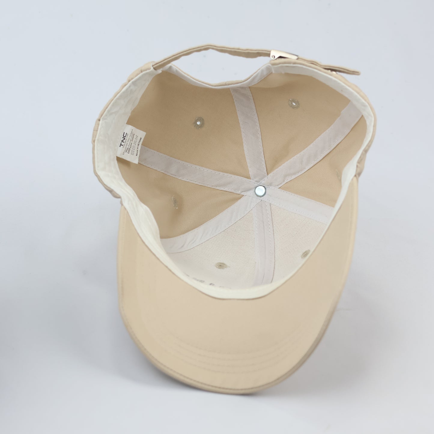 Minimalist Beige "MATCHPOINT" Embroidered Baseball Thrifted Cap - Adjustable