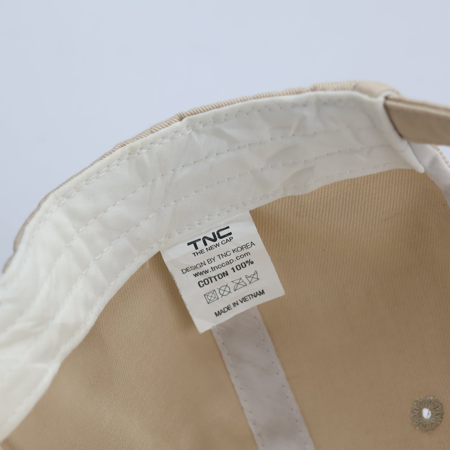 Minimalist Beige "MATCHPOINT" Embroidered Baseball Thrifted Cap - Adjustable