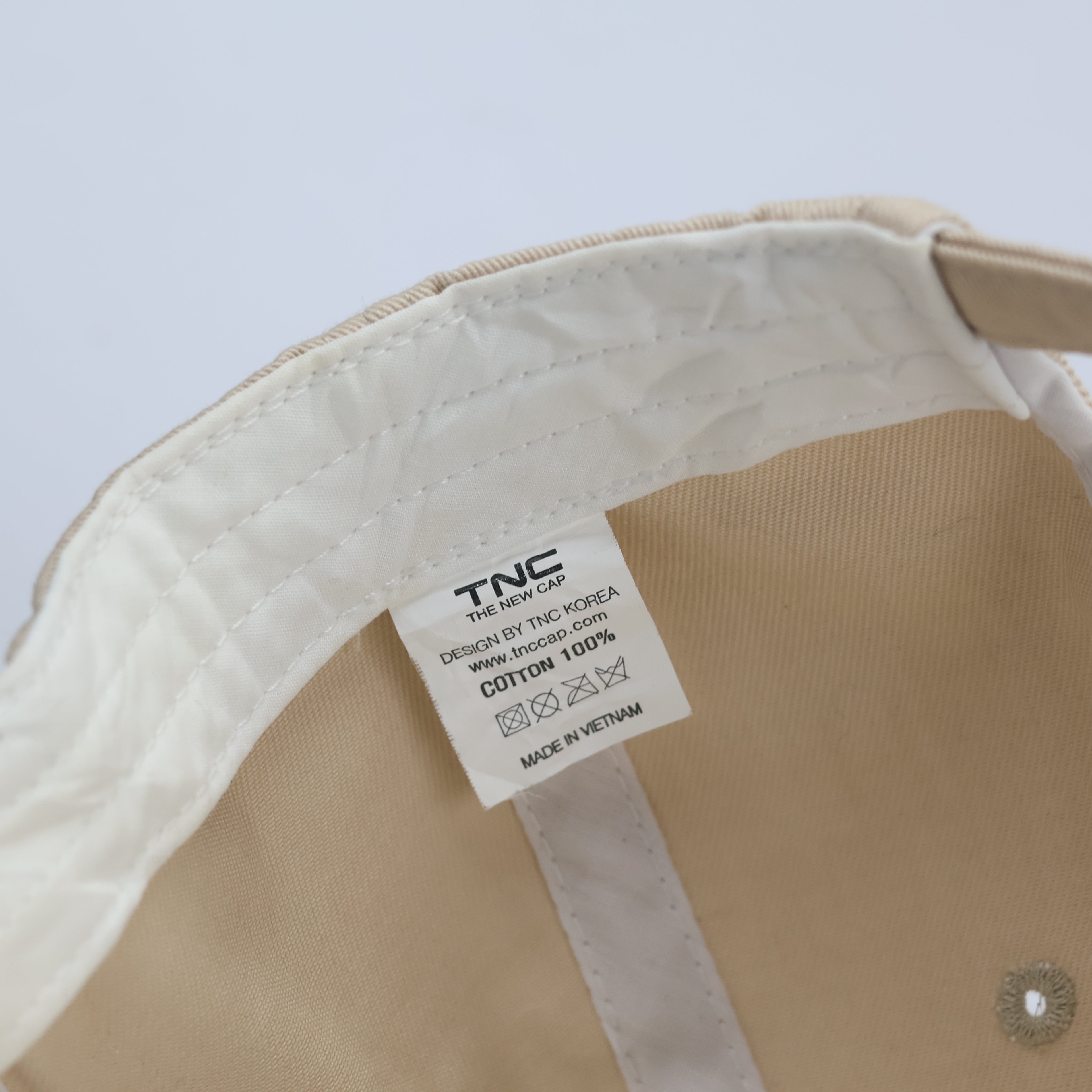 Minimalist Beige "MATCHPOINT" Embroidered Baseball Thrifted Cap - Adjustable