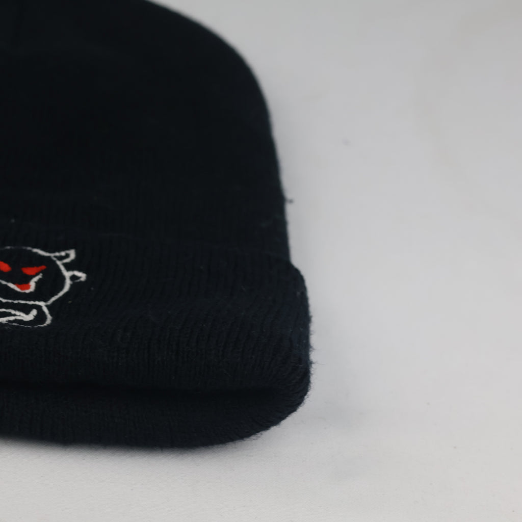 Thrifted Yupoong Black Knit Cuff Beanie (Adult Size)