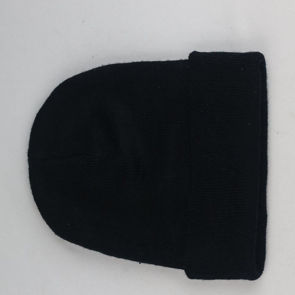 Thrifted Yupoong Black Knit Cuff Beanie (Adult Size)