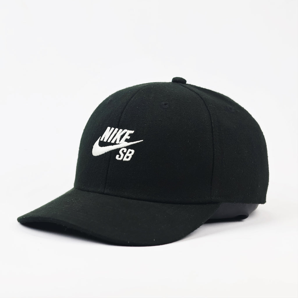 Nike SB Youth Black Thrifted Snapback Cap - Classic Embroidered Hat