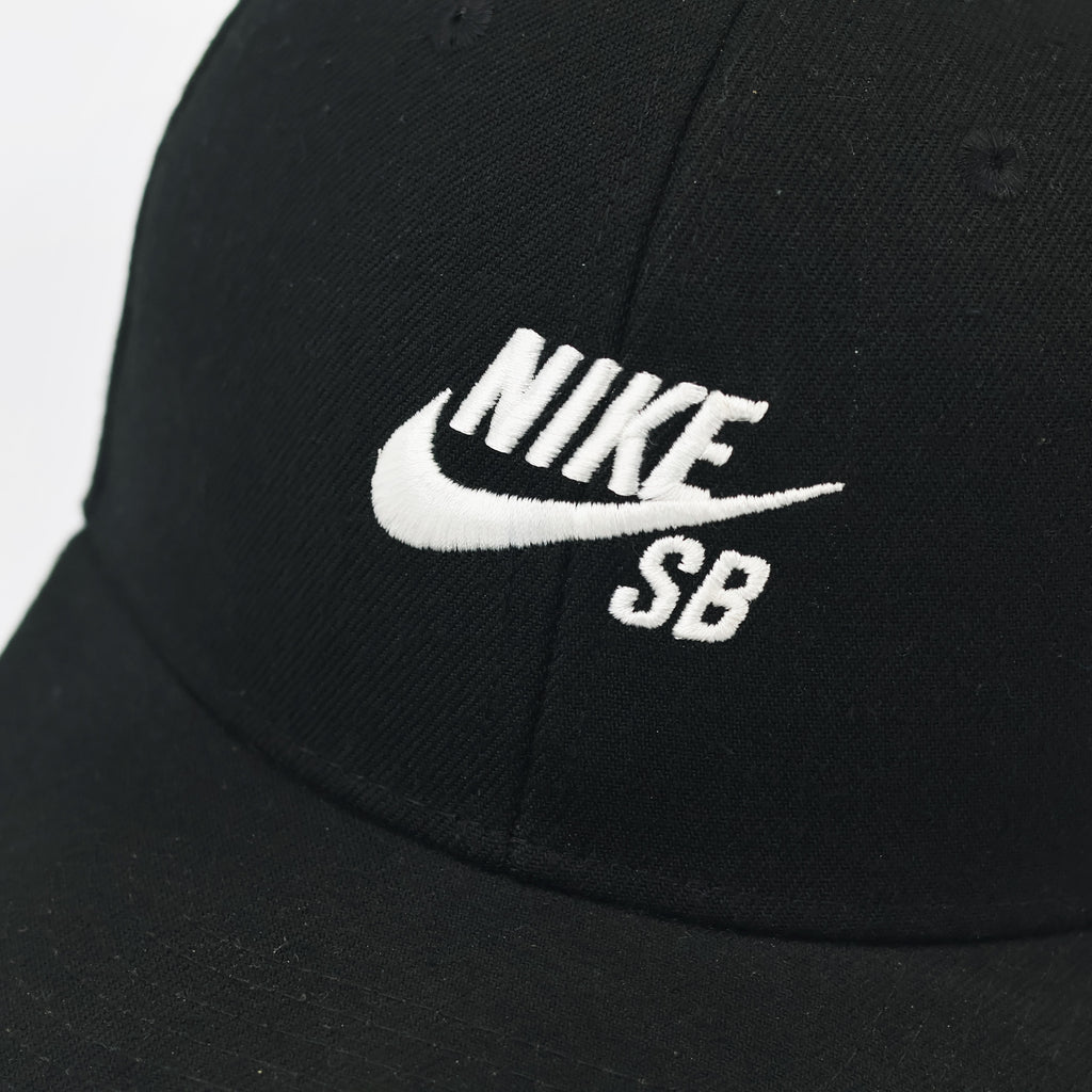 Nike SB Youth Black Thrifted Snapback Cap - Classic Embroidered Hat