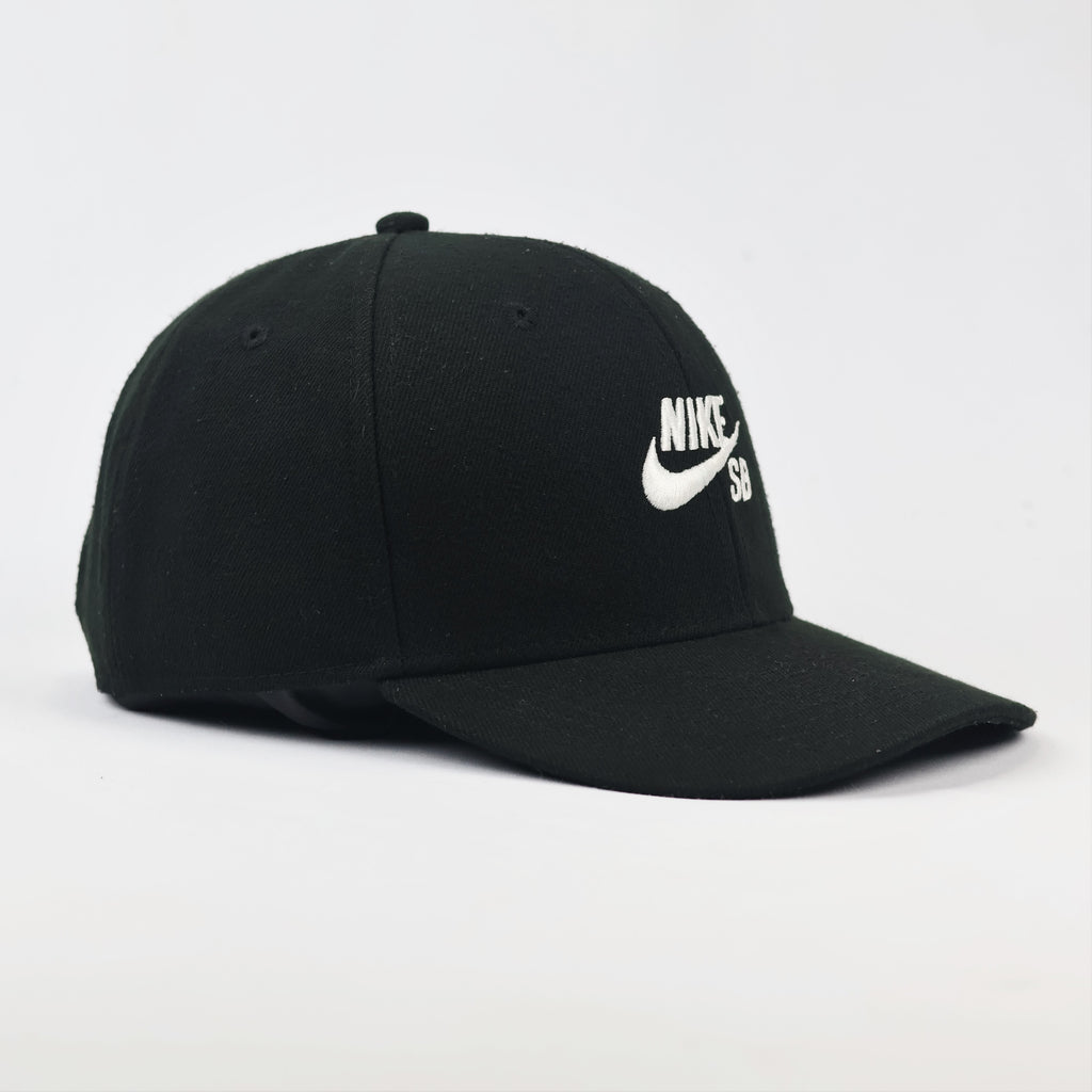 Nike SB Youth Black Thrifted Snapback Cap - Classic Embroidered Hat