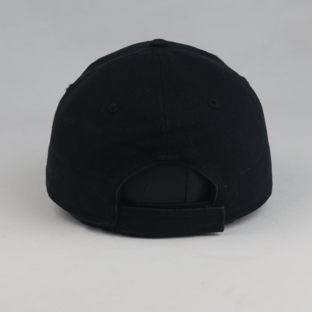Thrifted Classic Black Kappa Outline Logo Baseball Hat (56-57cm) | 10471