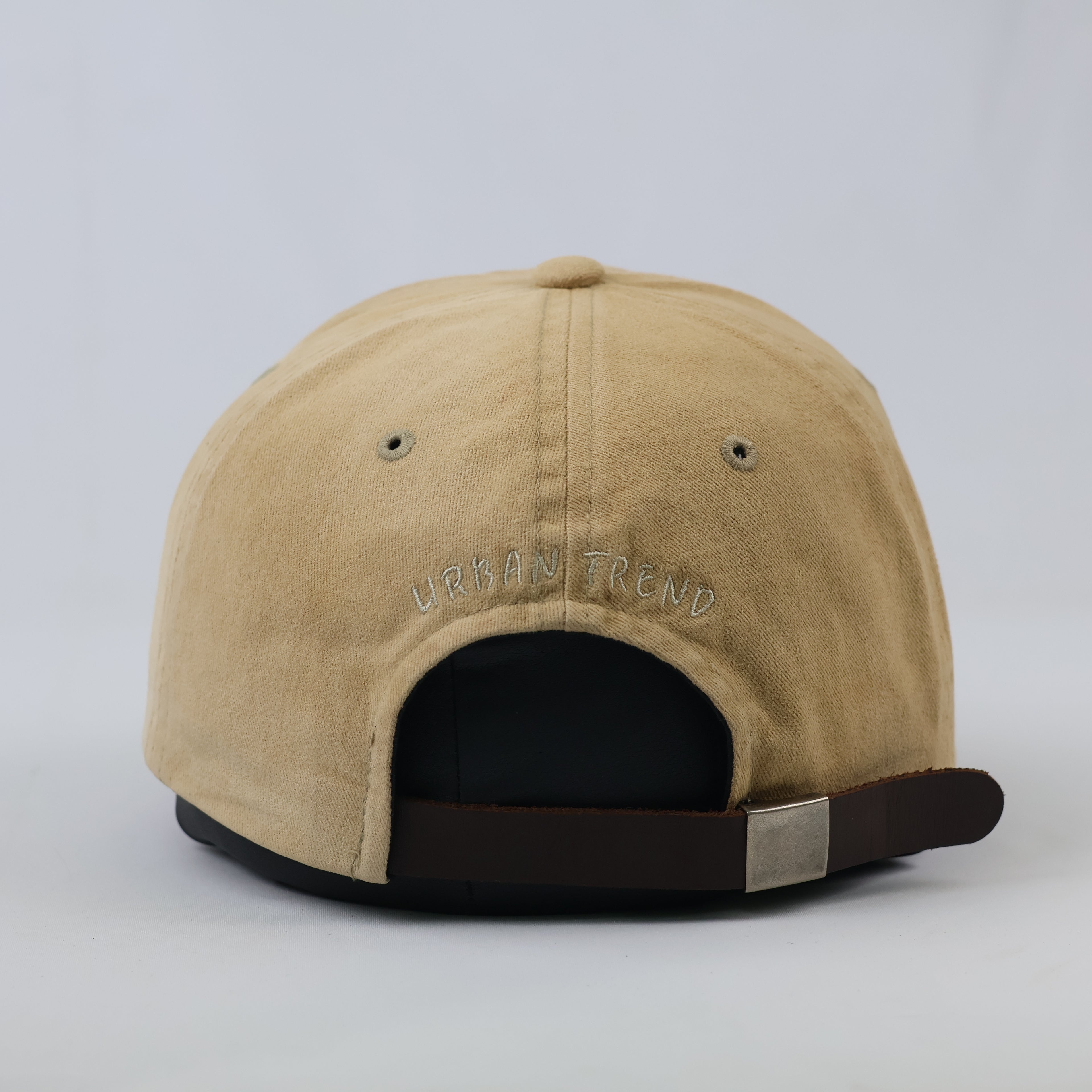Brookside NY Beige Embroidered Cap | Thrifted Minimalist Skate Hat 57-59cm
