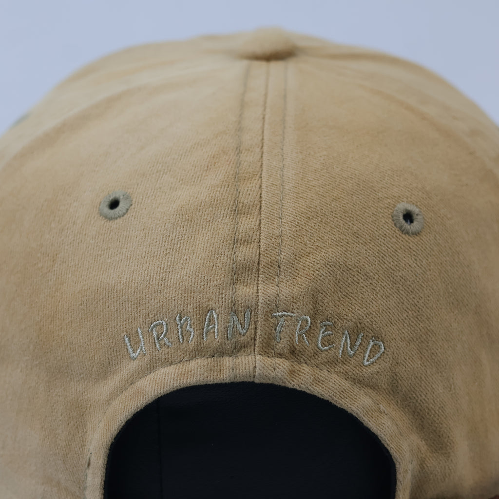 Brookside NY Beige Embroidered Cap | Thrifted Minimalist Skate Hat 57-59cm