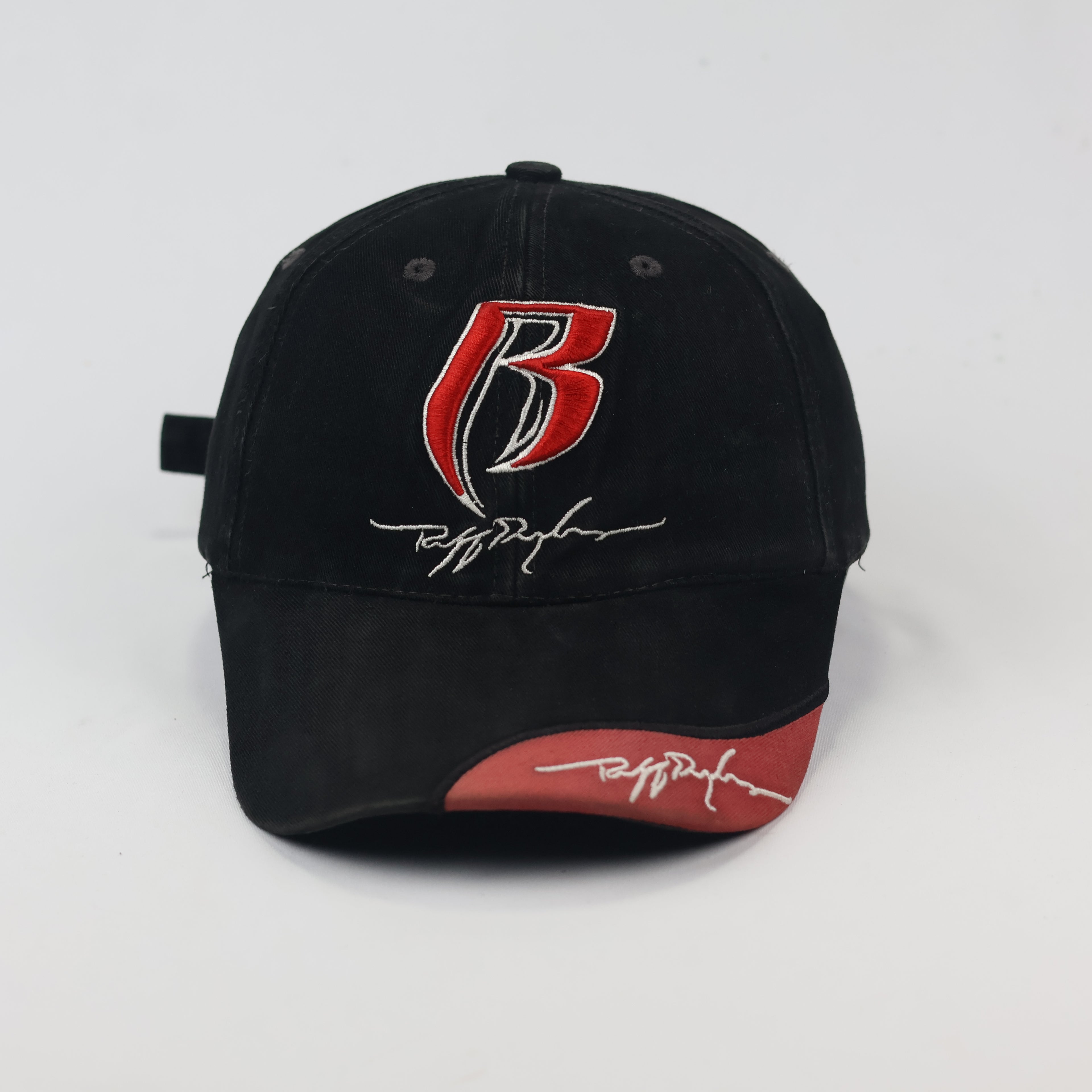 King Cap Adjustable Streetwear Thrifted Baseball Cap - Black & Red
