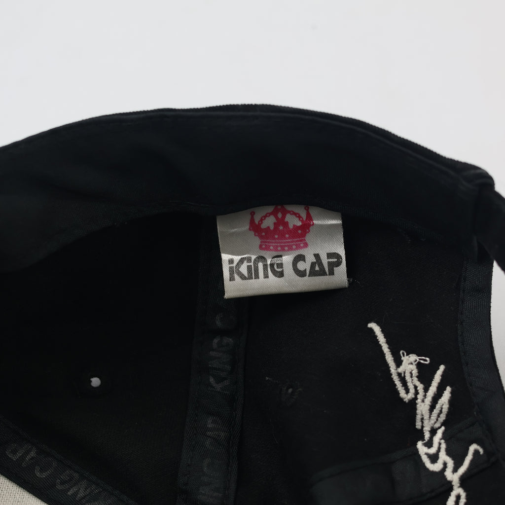 King Cap Adjustable Streetwear Thrifted Baseball Cap - Black & Red