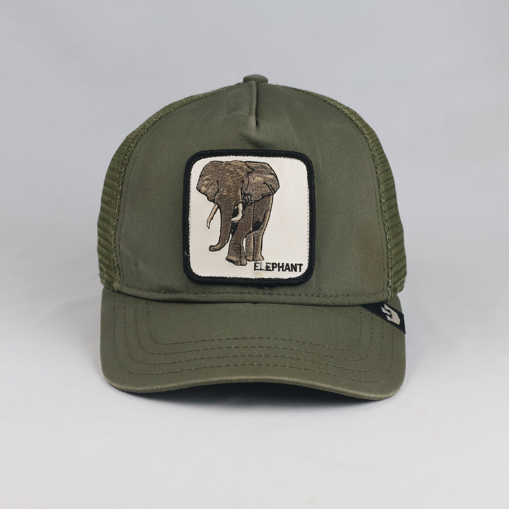 Thrifted Goorin Bros Elephant Patch Mesh Snapback (57-58cm) | 10470