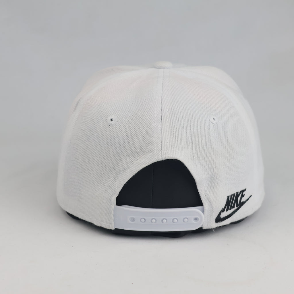 Thrifted Classic White Nike Swoosh Flat Brim Cap (58-60cm) | 10469