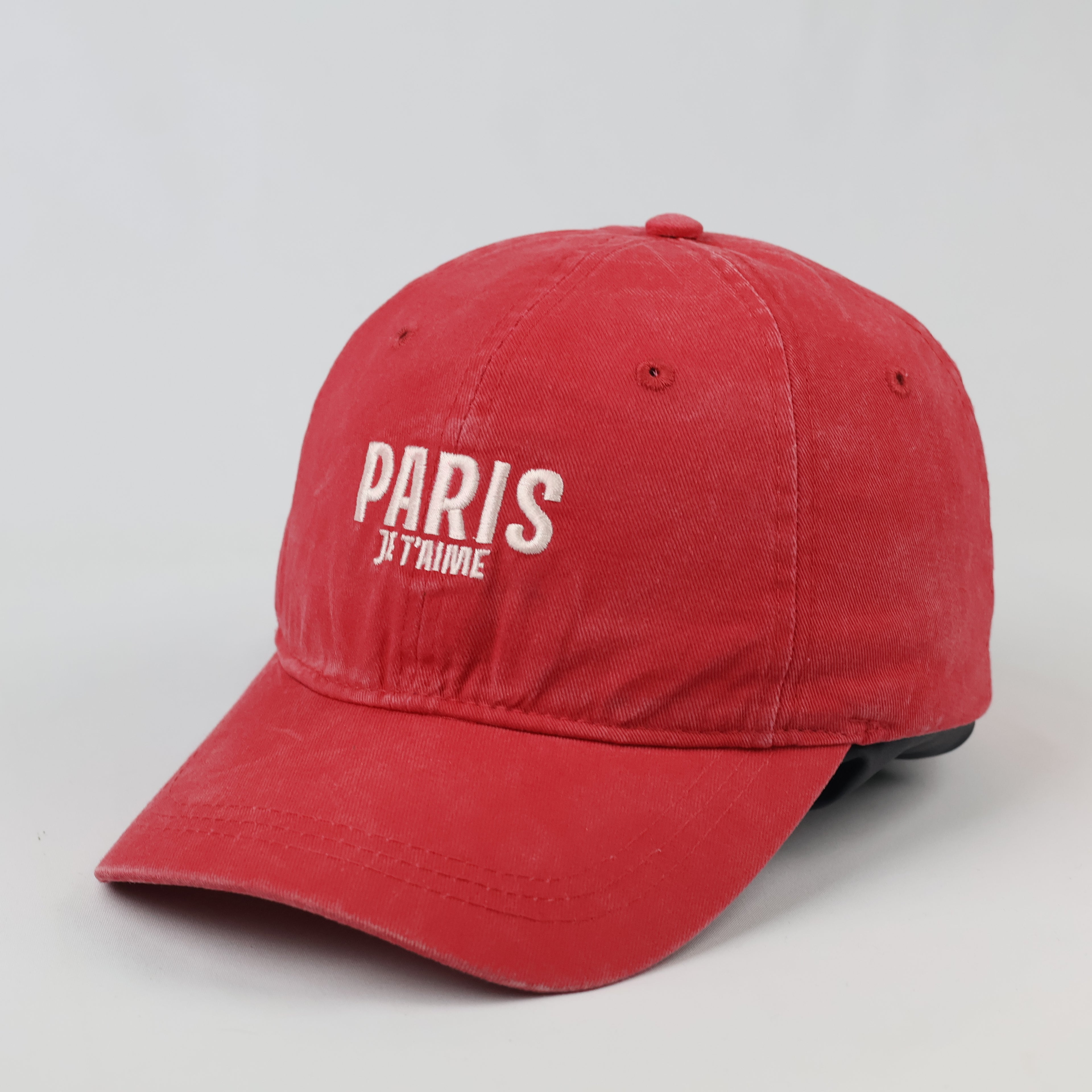 Primark Paris Je T'aime Embroidered Cap | Thrifted Red Sport Hat 56-58cm