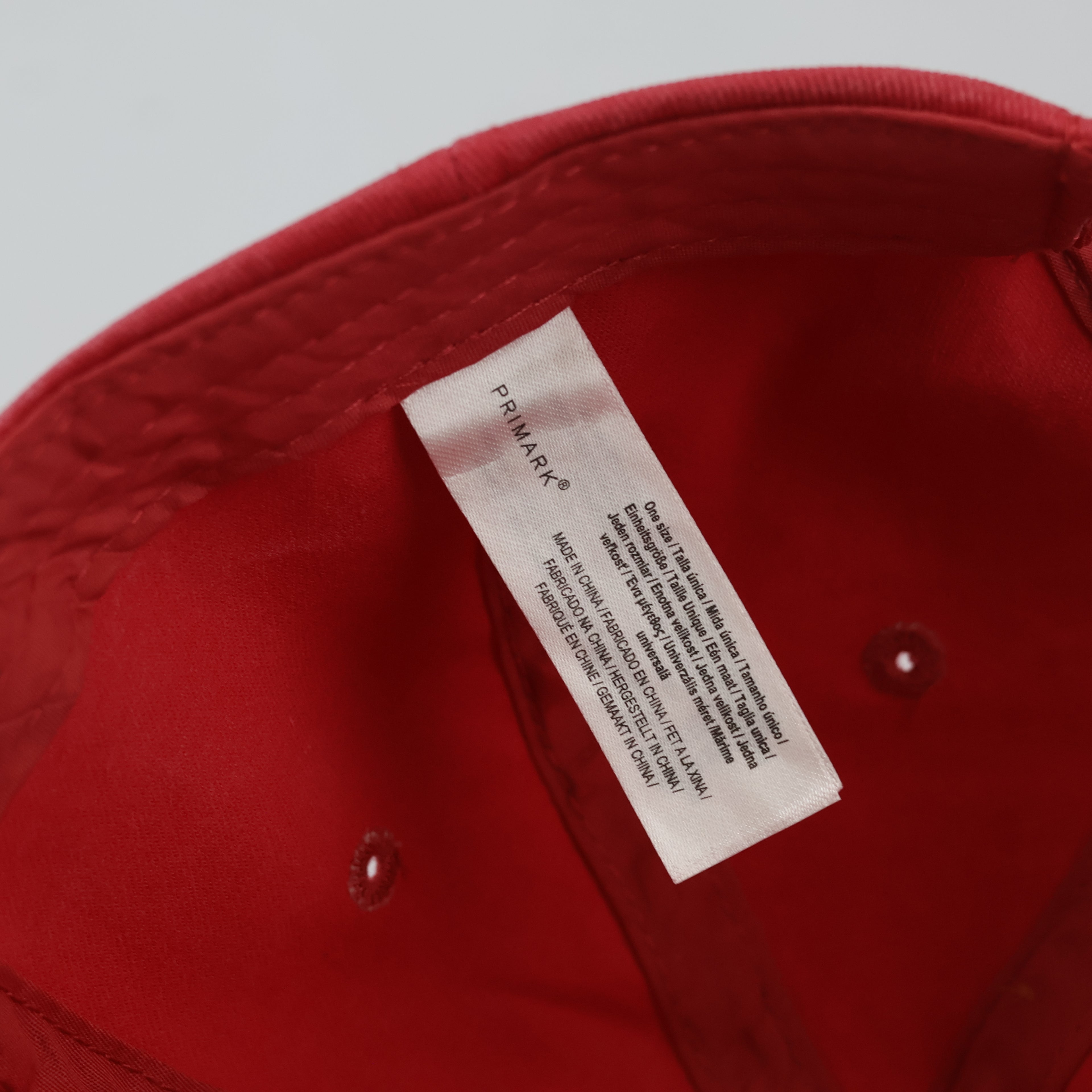 Primark Paris Je T'aime Embroidered Cap | Thrifted Red Sport Hat 56-58cm