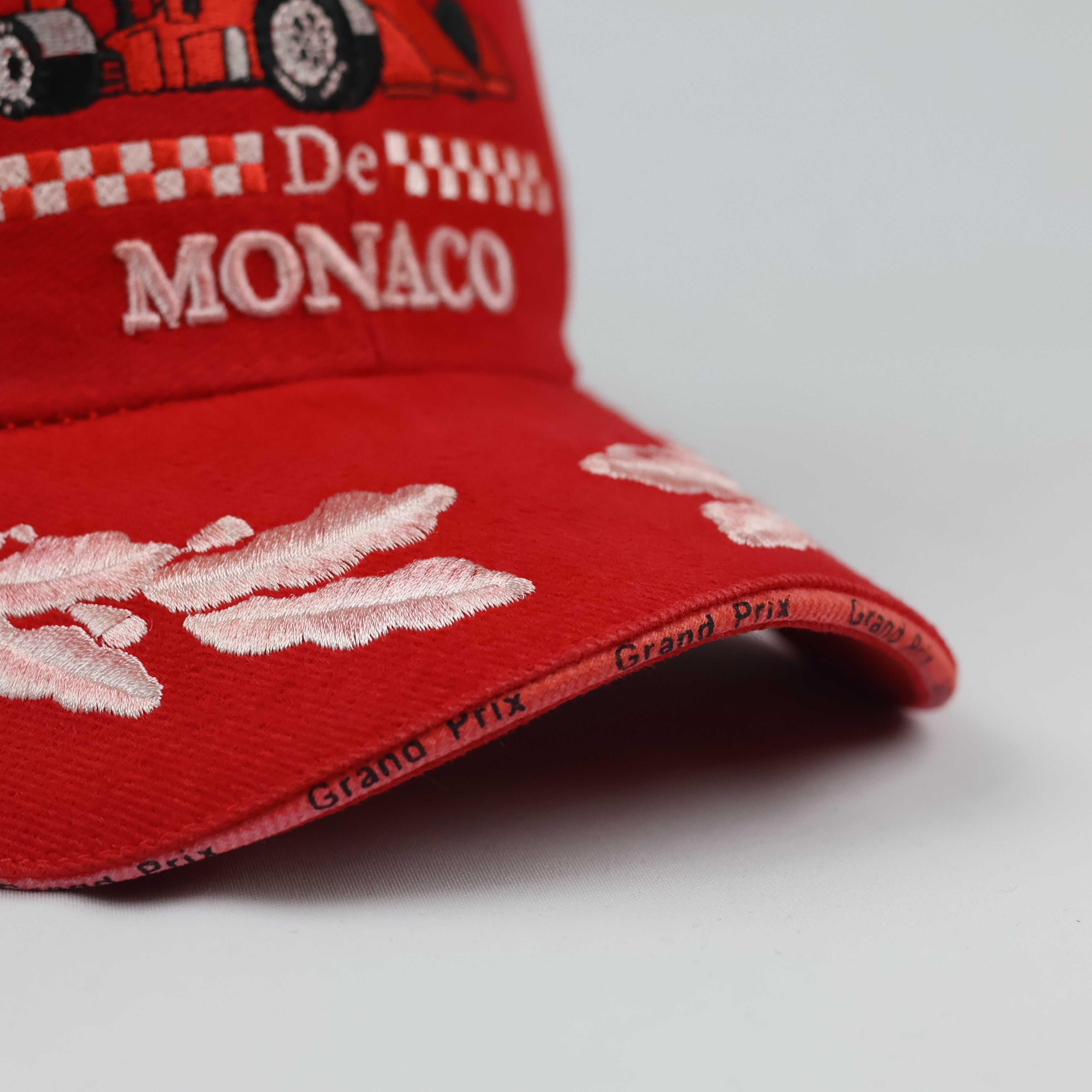 Retro Monaco Grand Prix Racing Cap | Thrifted Red Sport Hat 57-59cm
