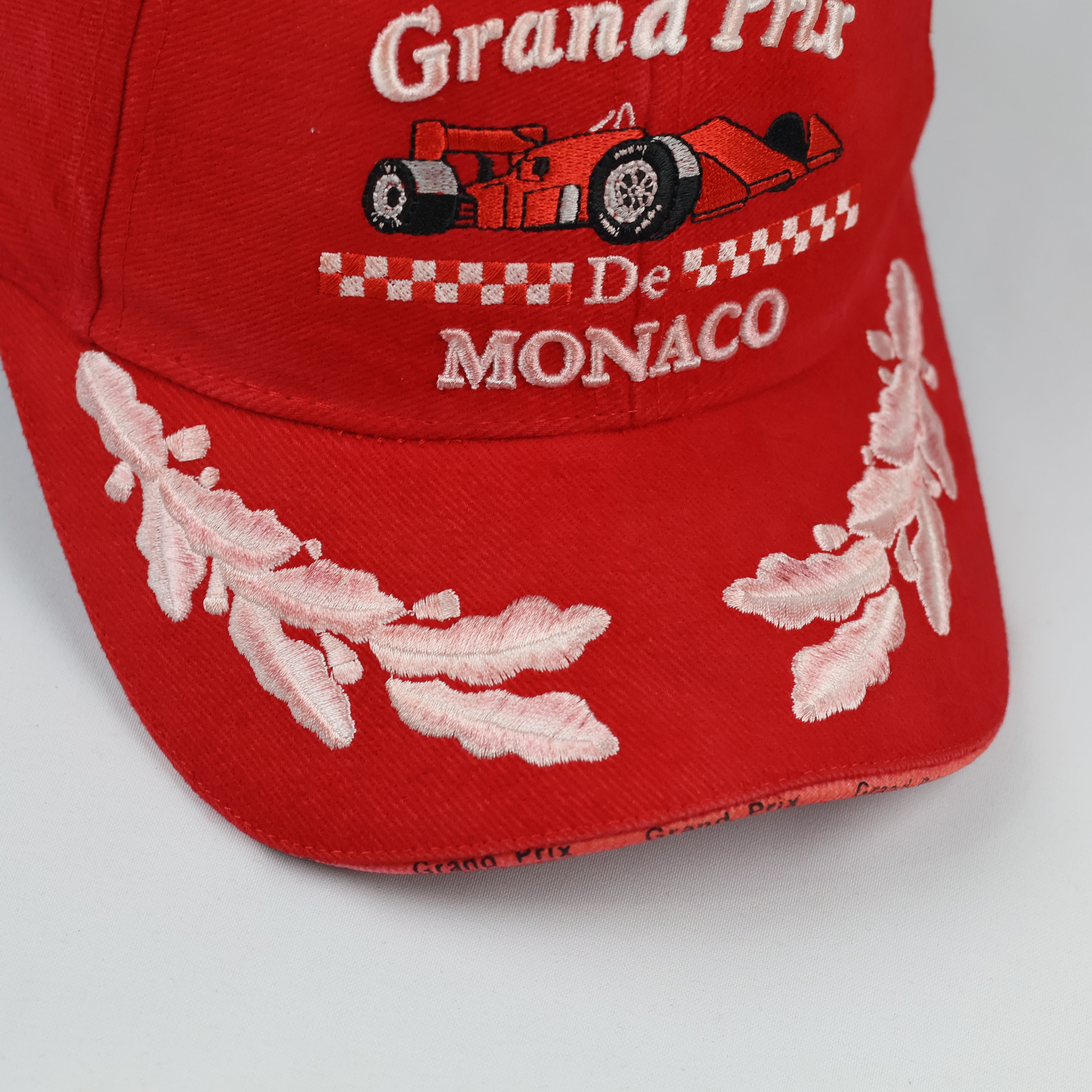 Retro Monaco Grand Prix Racing Cap | Thrifted Red Sport Hat 57-59cm