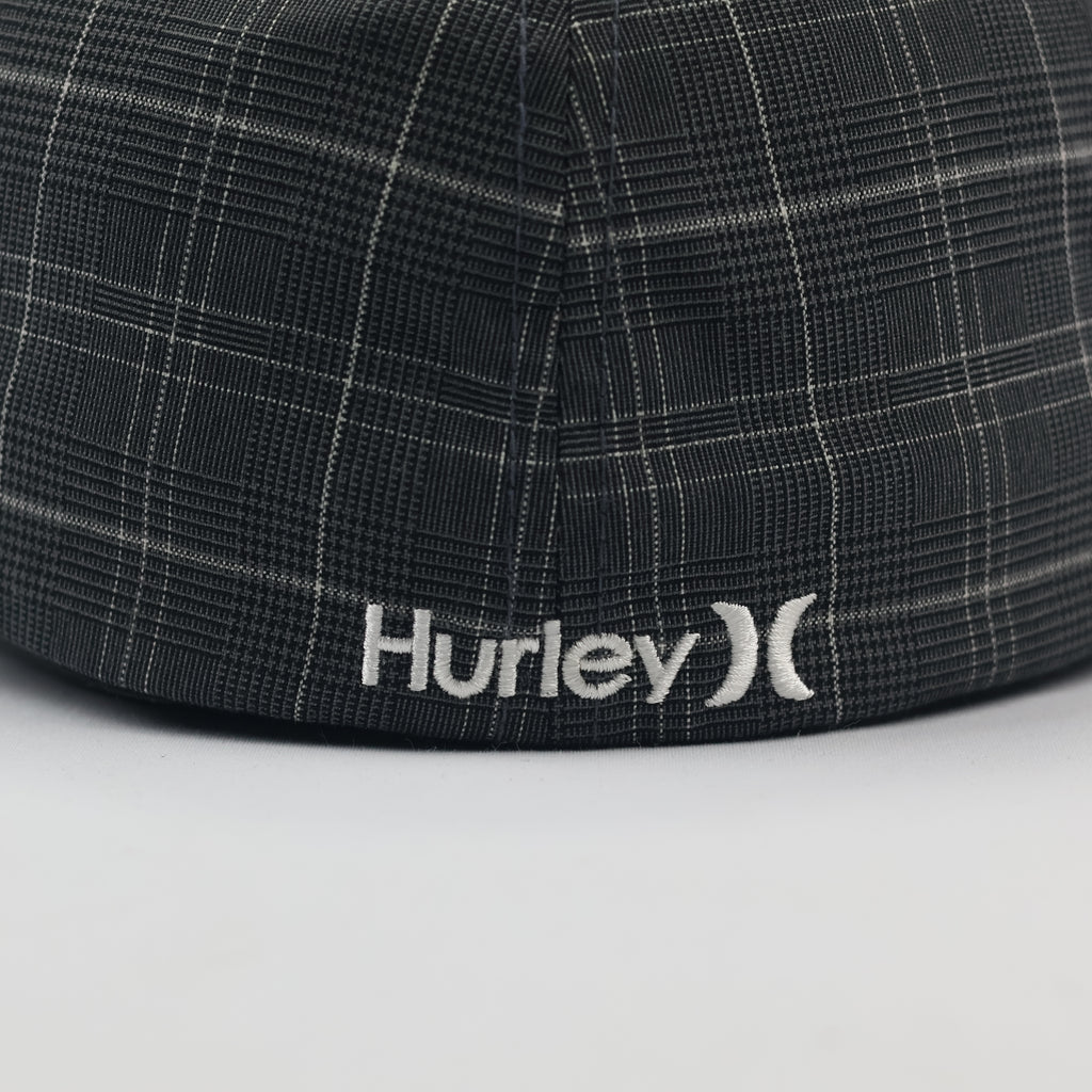 Hurley Vintage Flexfit Plaid Thrifted Baseball Cap – Black & Grey