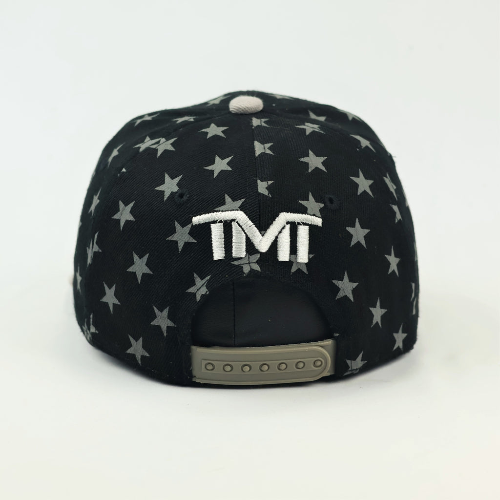 The Money Team TMT Thrifted Baseball Cap – Patriotic Star Print Snapback