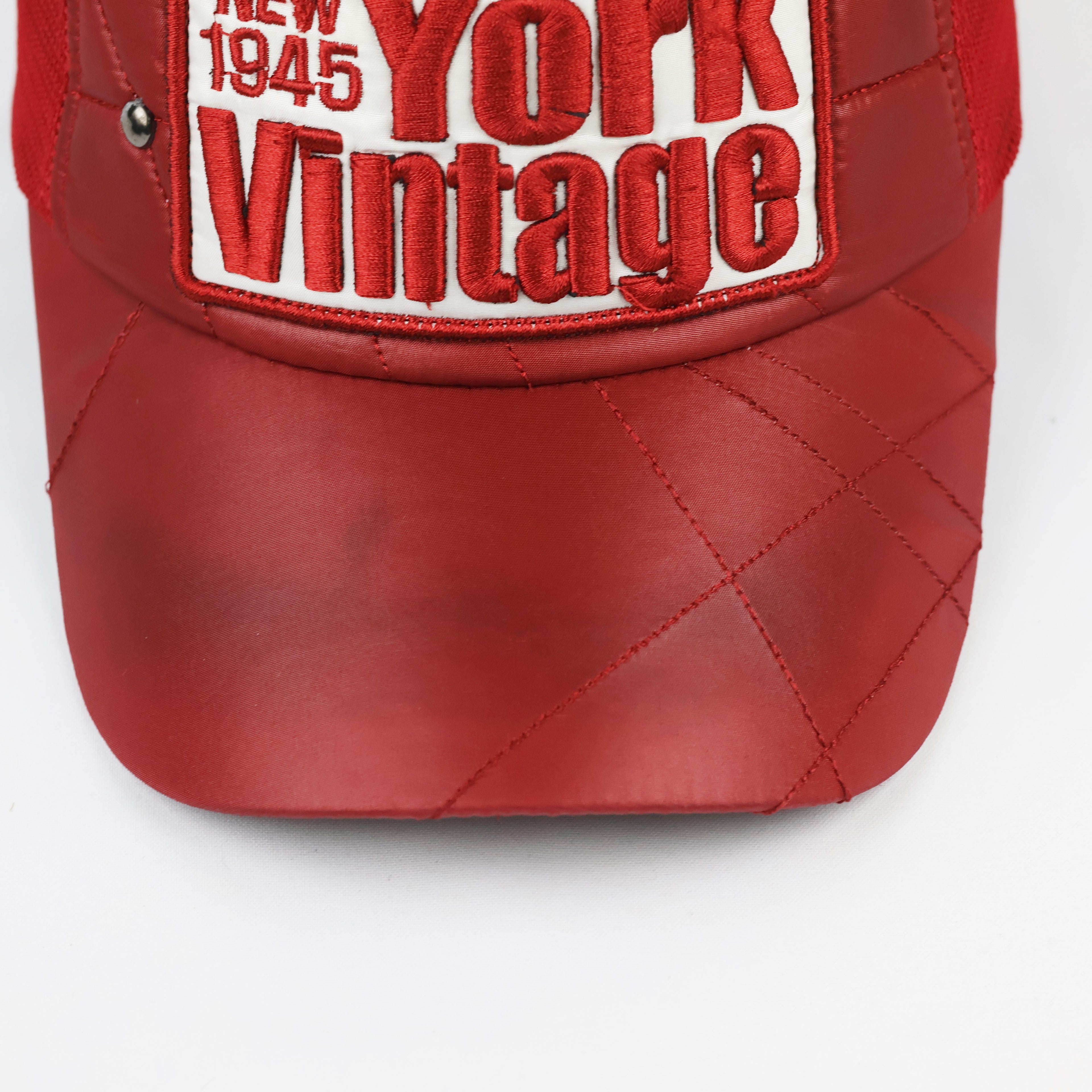 Red Rock N' Blue Embroidered "New York 1945" Hat | Thrifted Mesh Cap 56-58cm