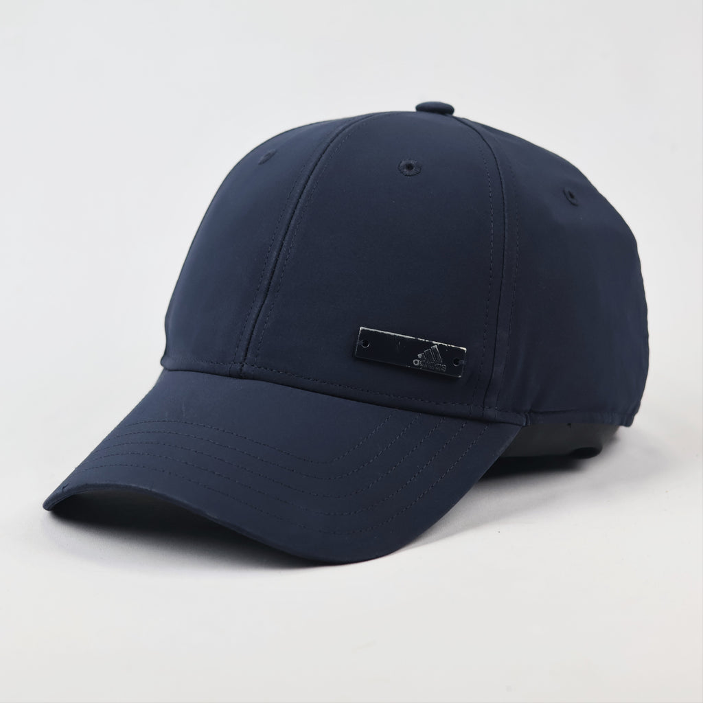 Adidas Navy Blue Thrifted Baseball Cap with Metal Logo Plate