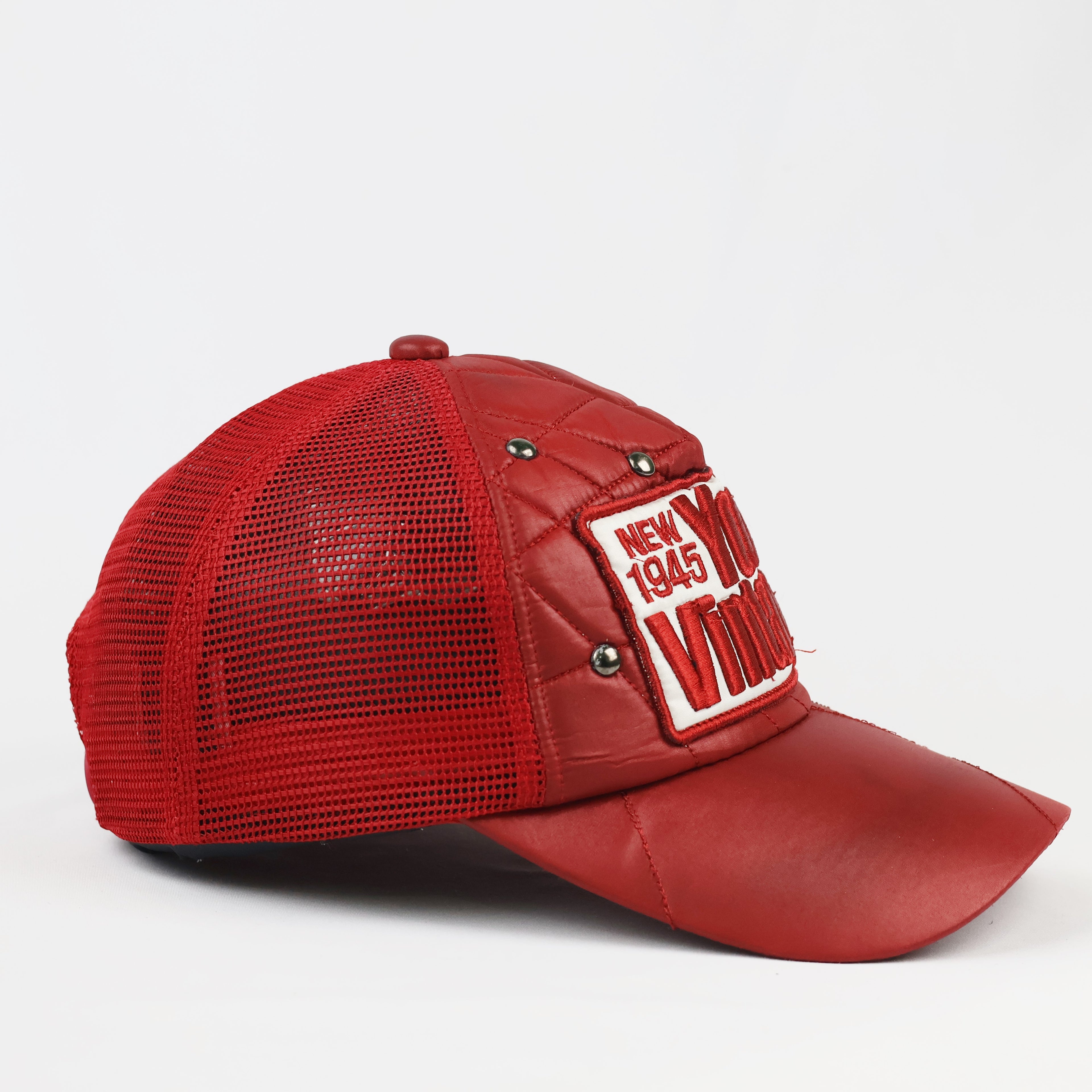 Red Rock N' Blue Embroidered "New York 1945" Hat | Thrifted Mesh Cap 56-58cm