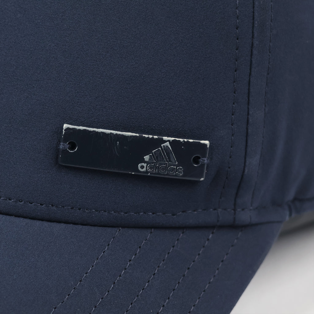 Adidas Navy Blue Thrifted Baseball Cap with Metal Logo Plate