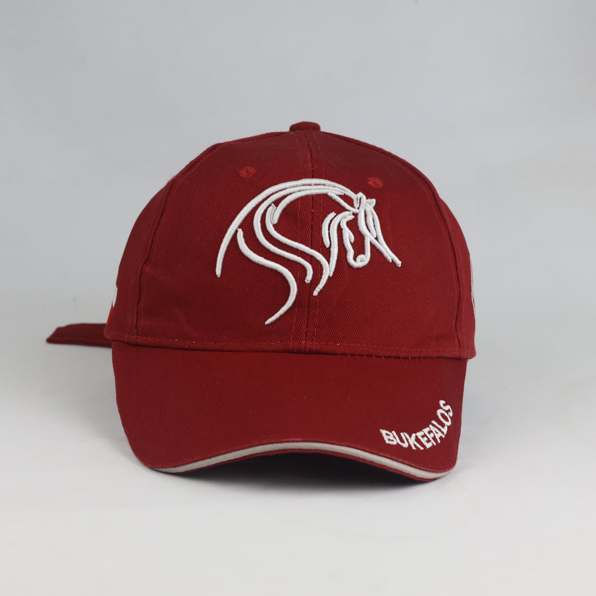 Thrifted Bukefalos Horse Embroidered Burgundy Cap (56-58cm) | 10495
