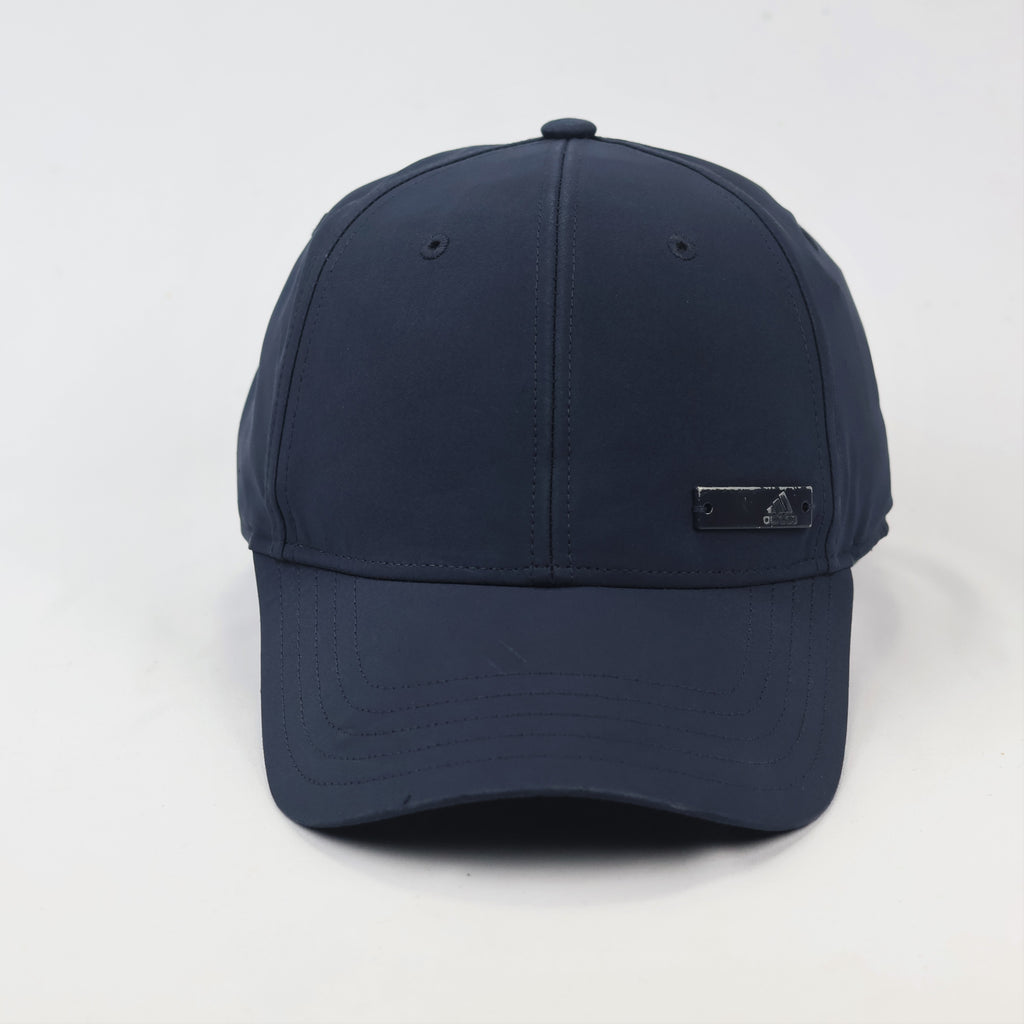 Adidas Navy Blue Thrifted Baseball Cap with Metal Logo Plate