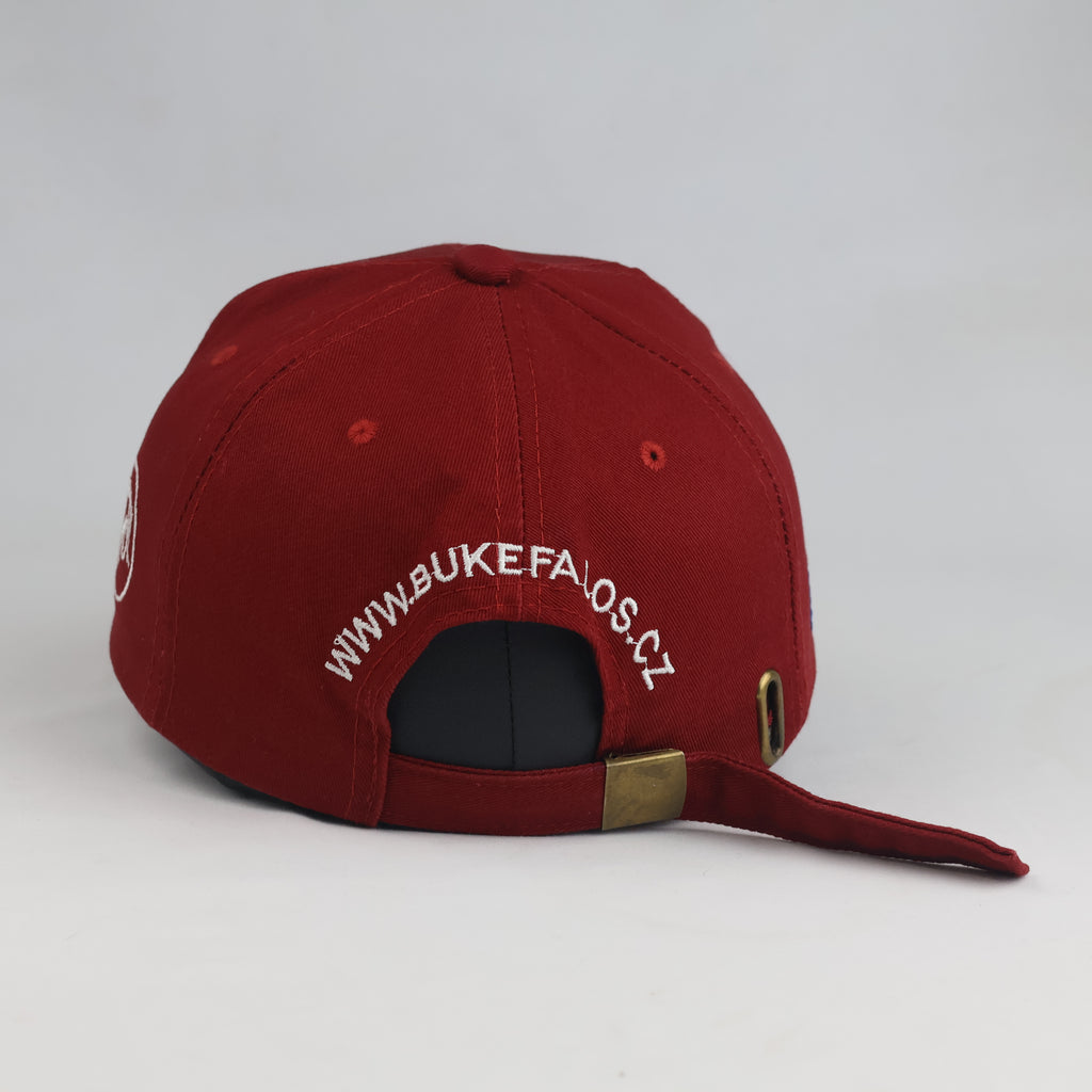 Thrifted Bukefalos Horse Embroidered Burgundy Cap (56-58cm) | 10495