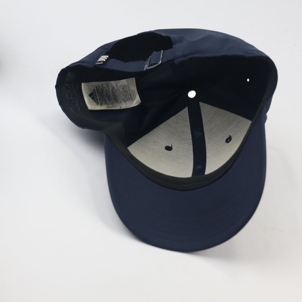 Adidas Navy Blue Thrifted Baseball Cap with Metal Logo Plate