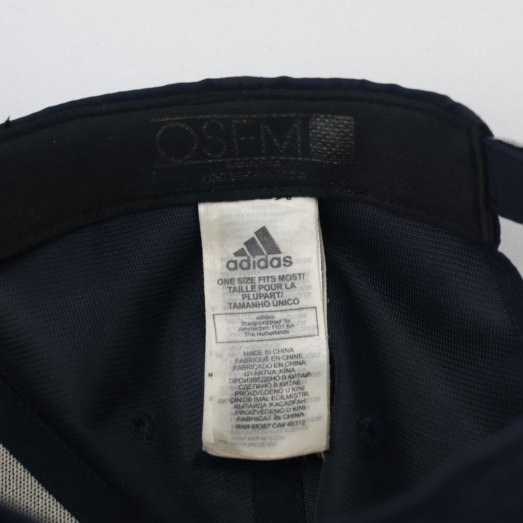 Adidas Navy Blue Thrifted Baseball Cap with Metal Logo Plate