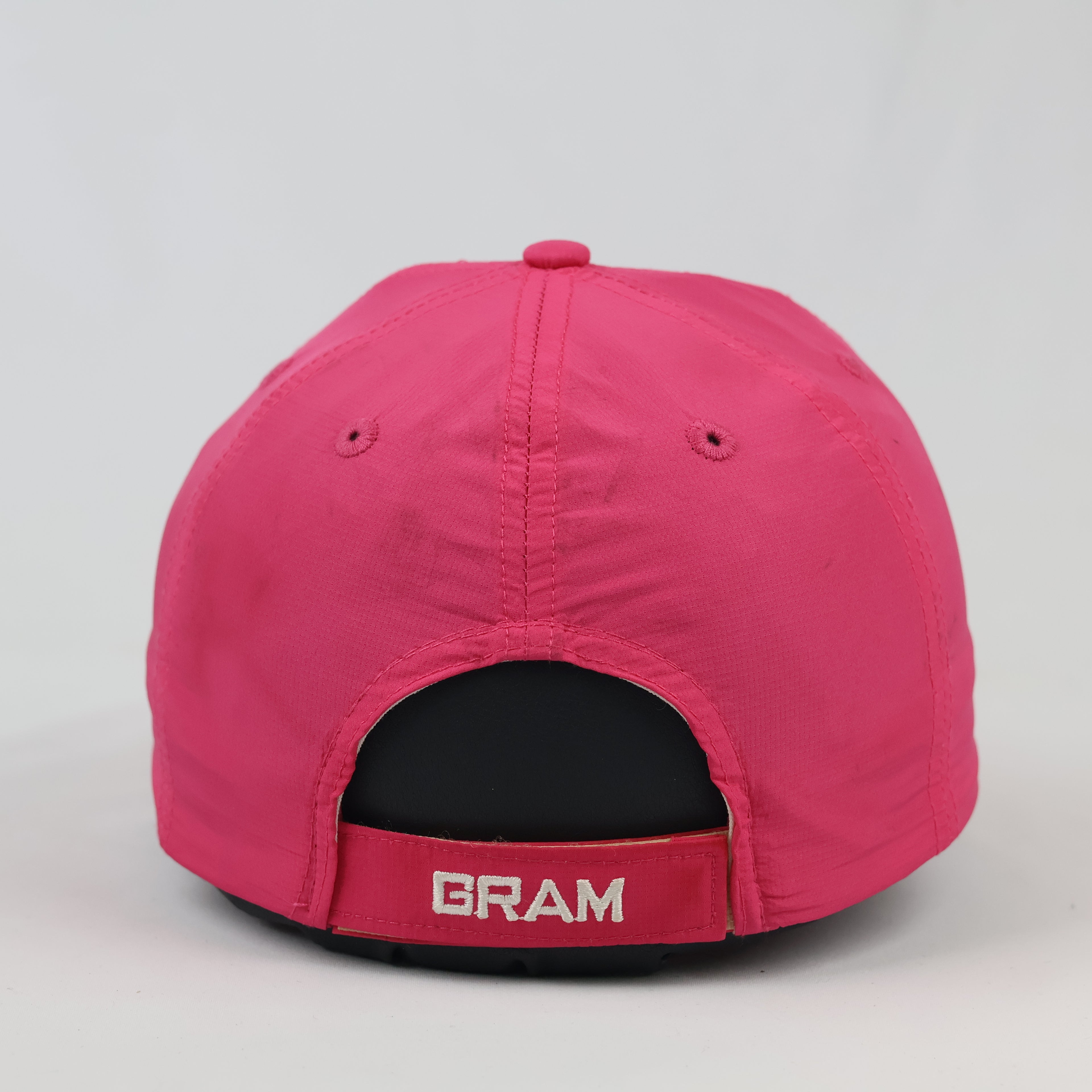 Bright Hot Pink Gram Embroidered Cap | Thrifted Y2K Style Hat 55-57cm