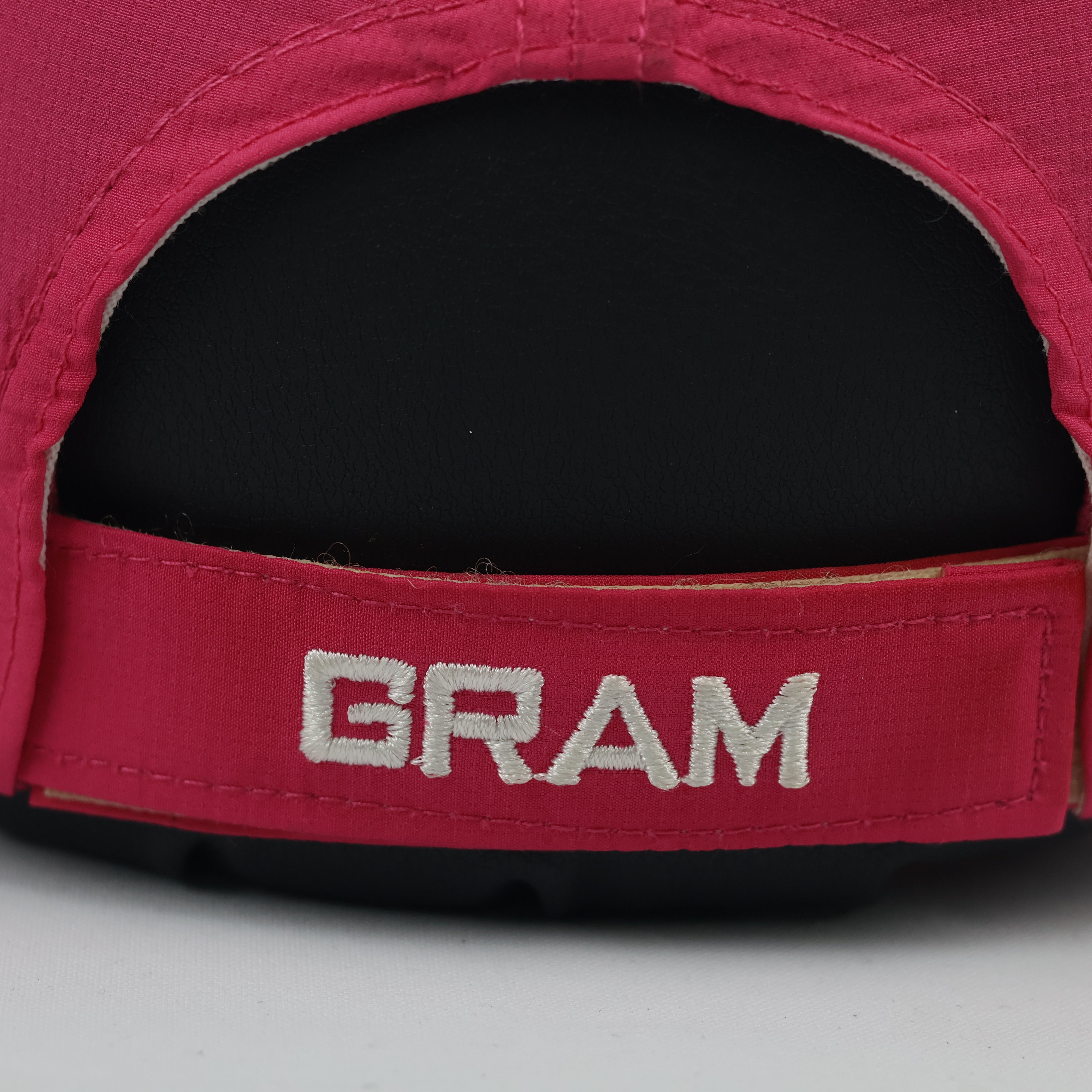 Bright Hot Pink Gram Embroidered Cap | Thrifted Y2K Style Hat 55-57cm